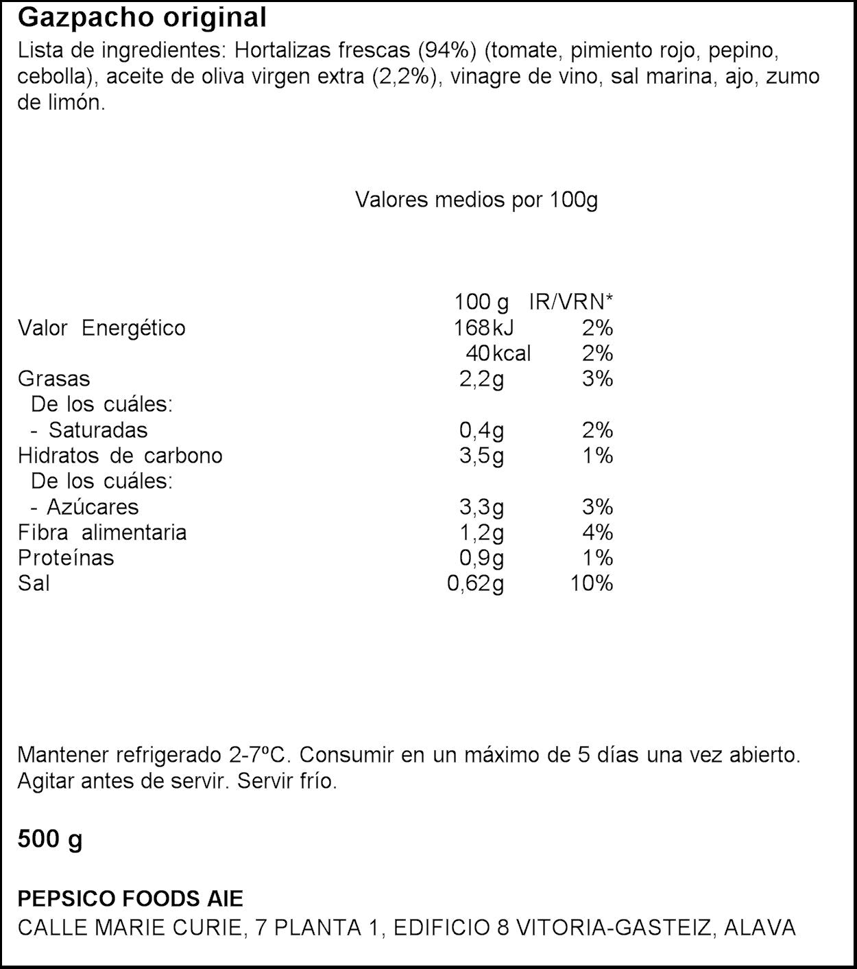 Gazpacho  Alvalle 500ml