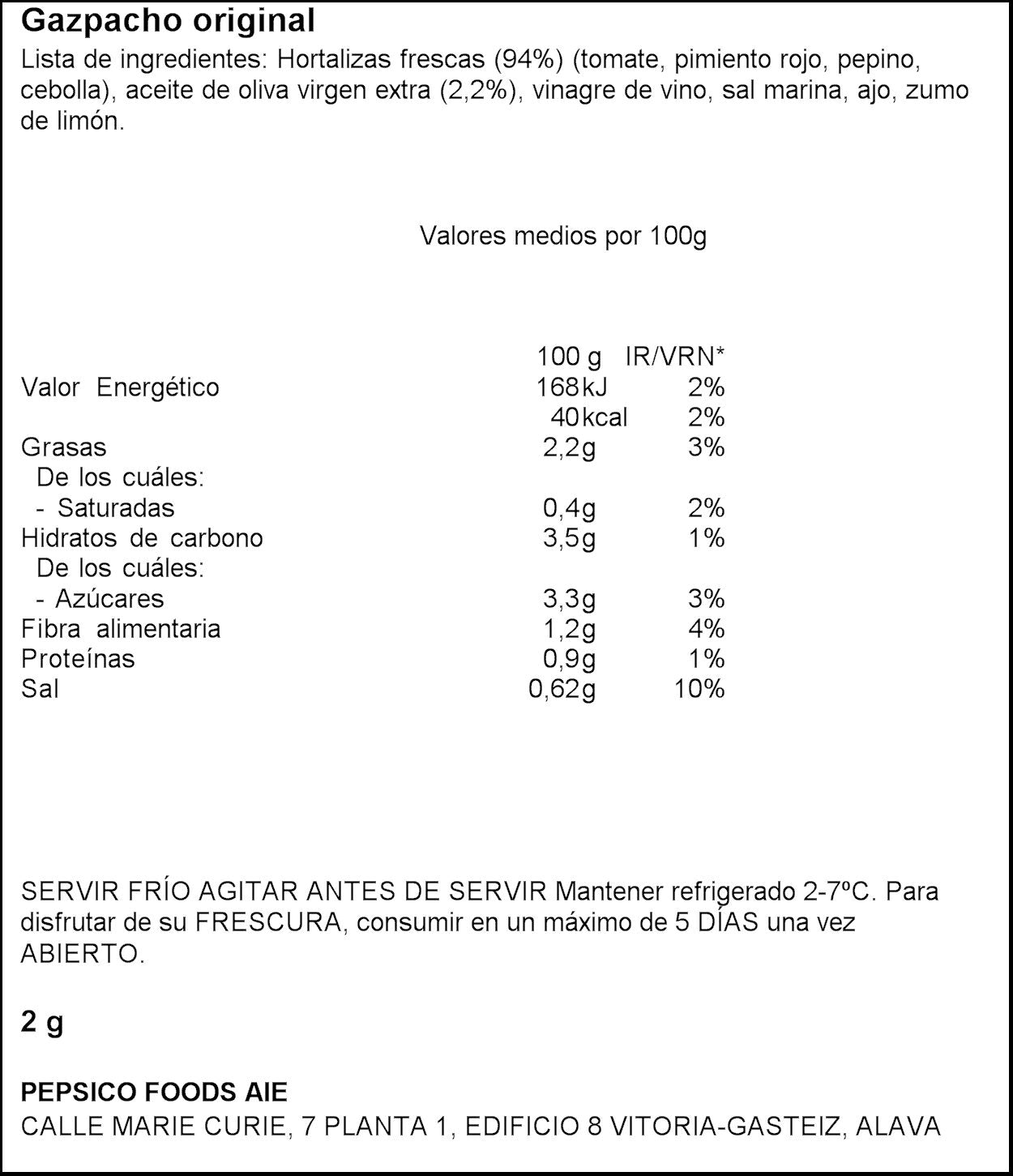 Gazpacho  Alvalle p2 1l/u