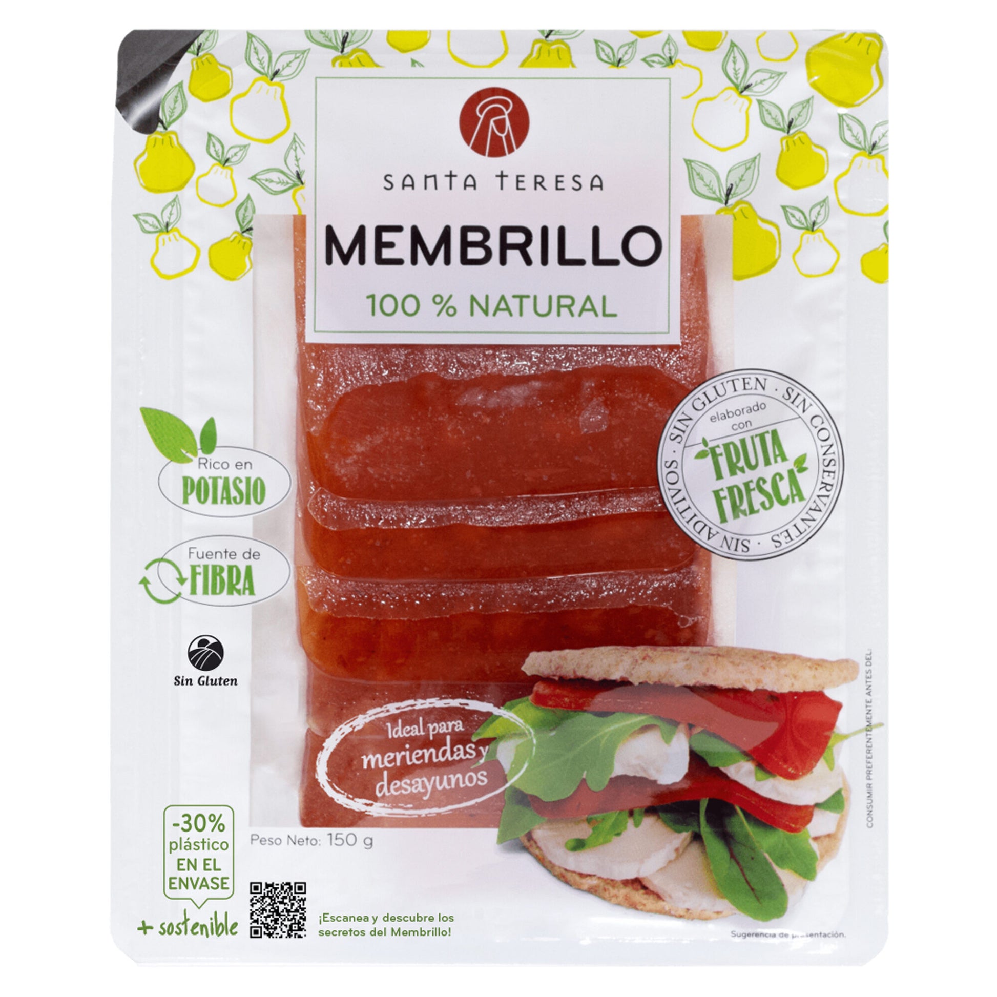 Membrillo 100% natural lonchas Santa Teresa 150g