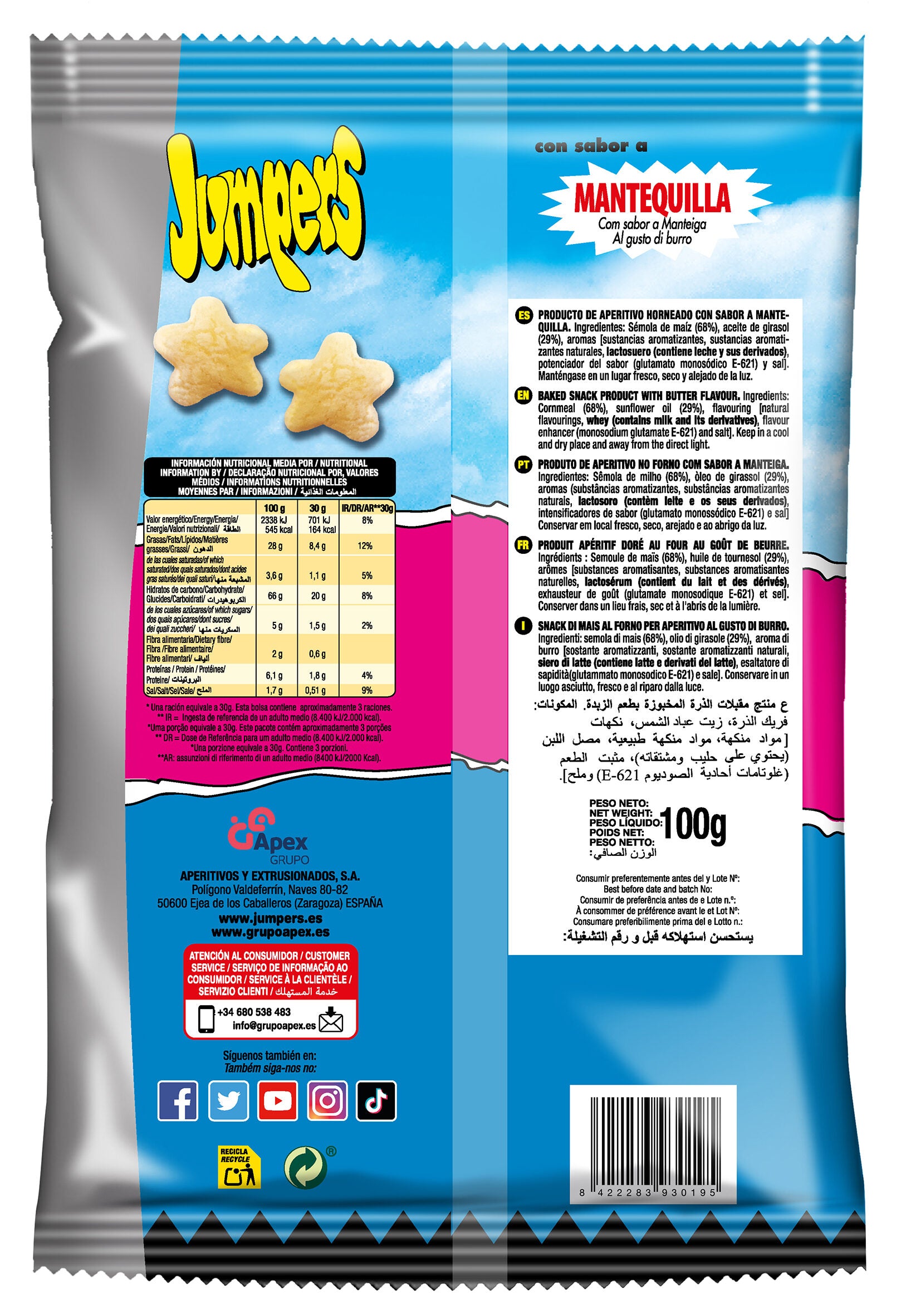 Snack mantequilla Jumpers 100g