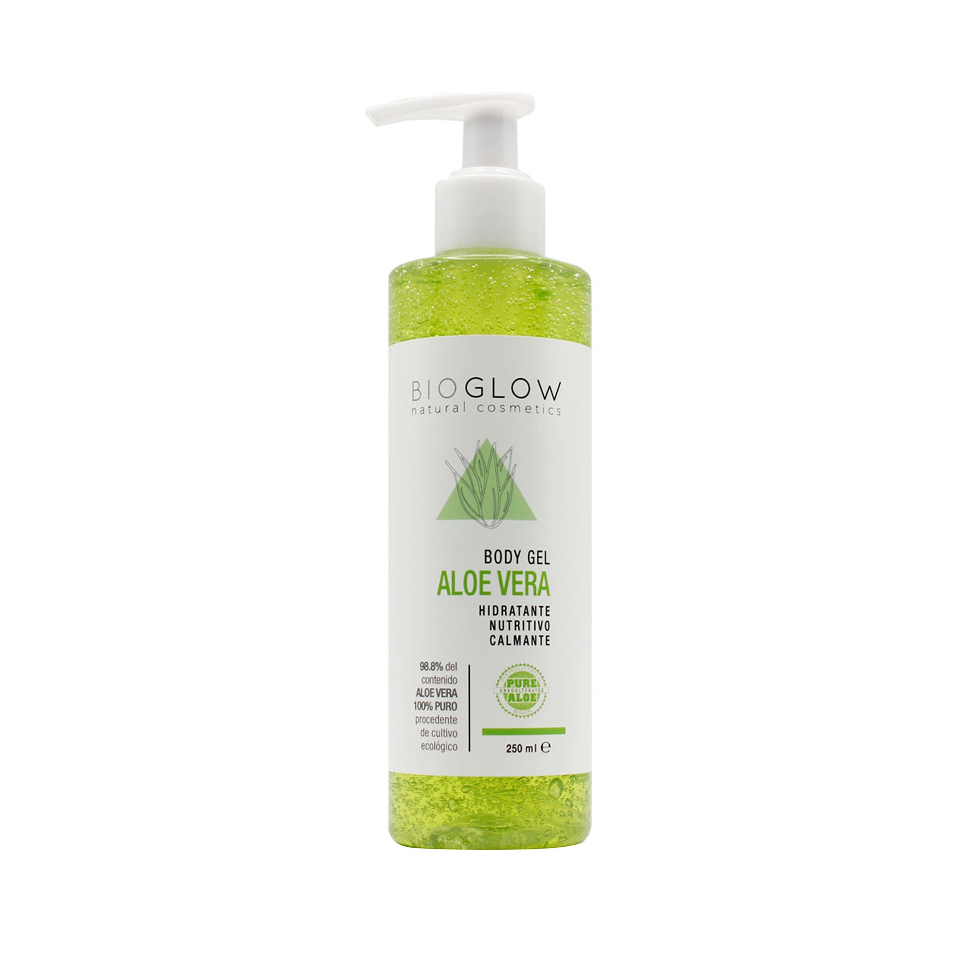 Loción corporal dosifica aloe vera gel Bioglow 250ml