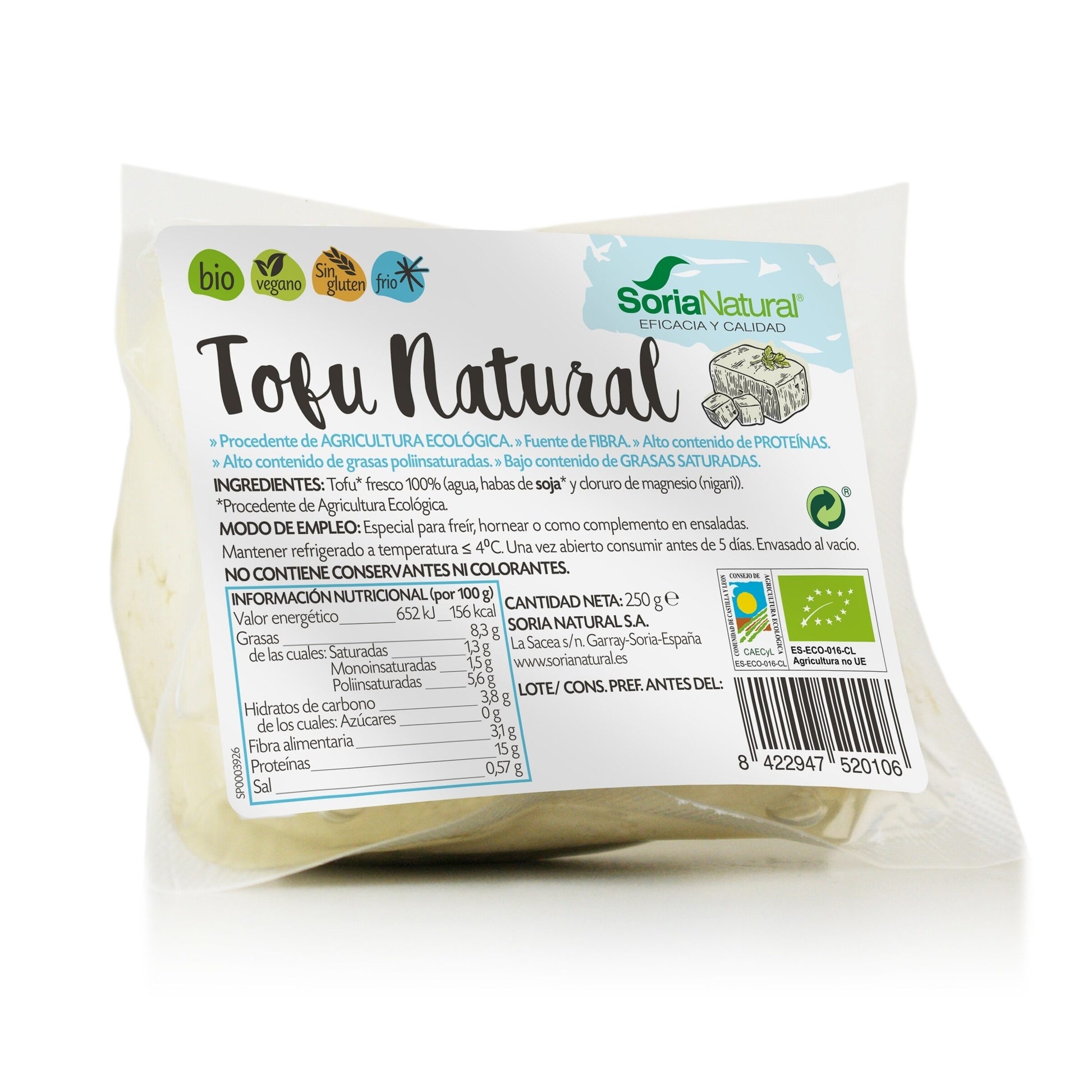 Tofu natural bio Soria natural  250g