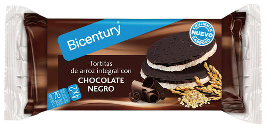 Tortita de arroz integral choco negro Bicentury 4x2 La Despensa