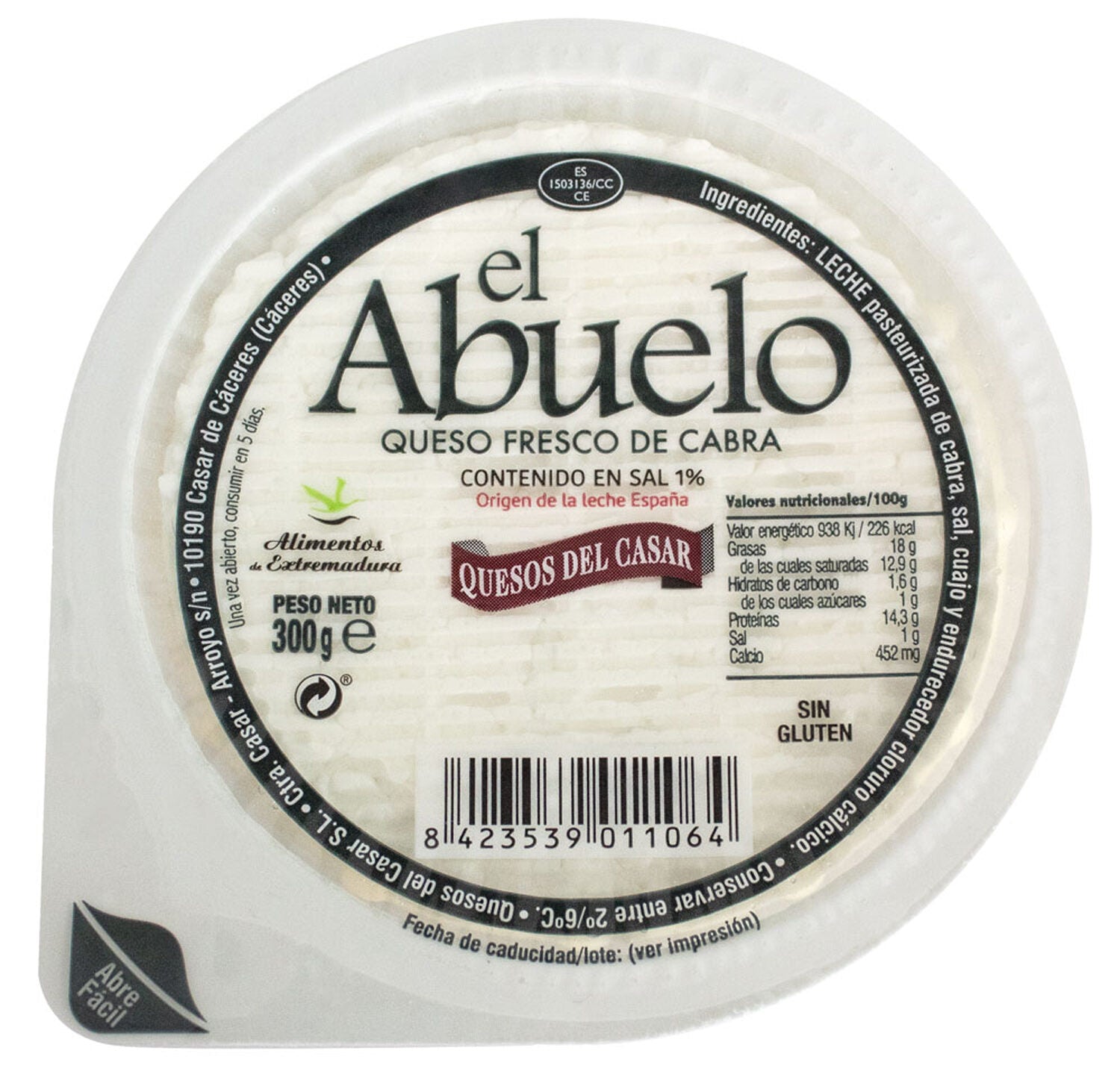 Queso de cabra fresco El abuelo 300g