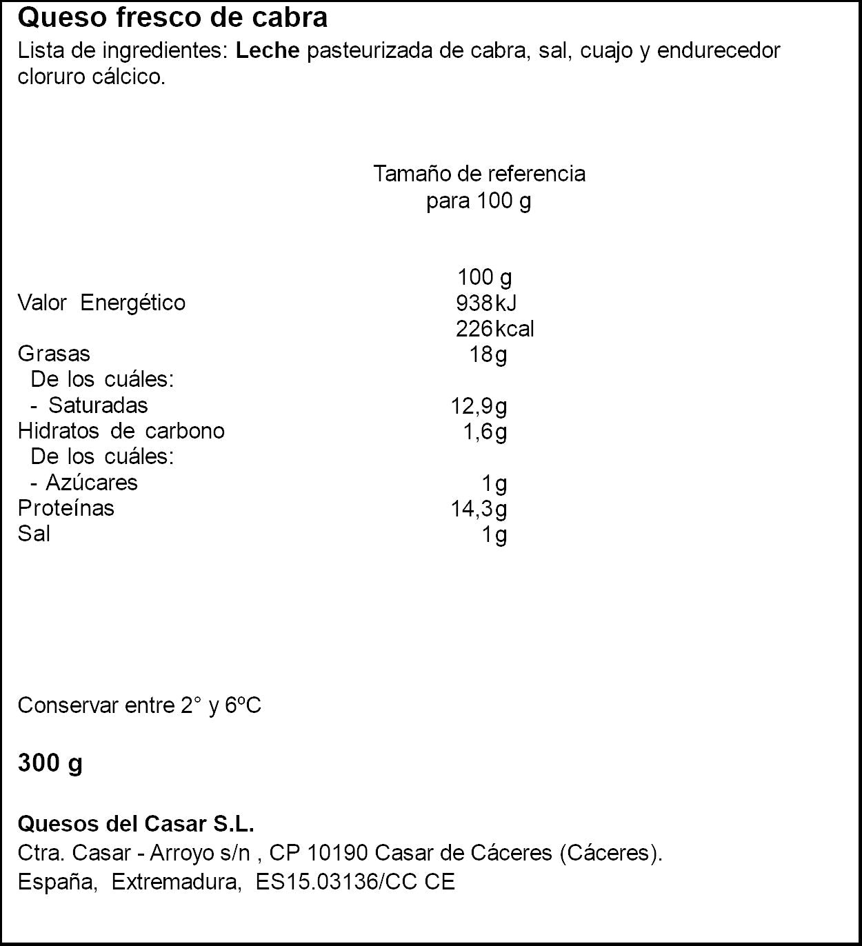 Queso de cabra fresco El abuelo 300g