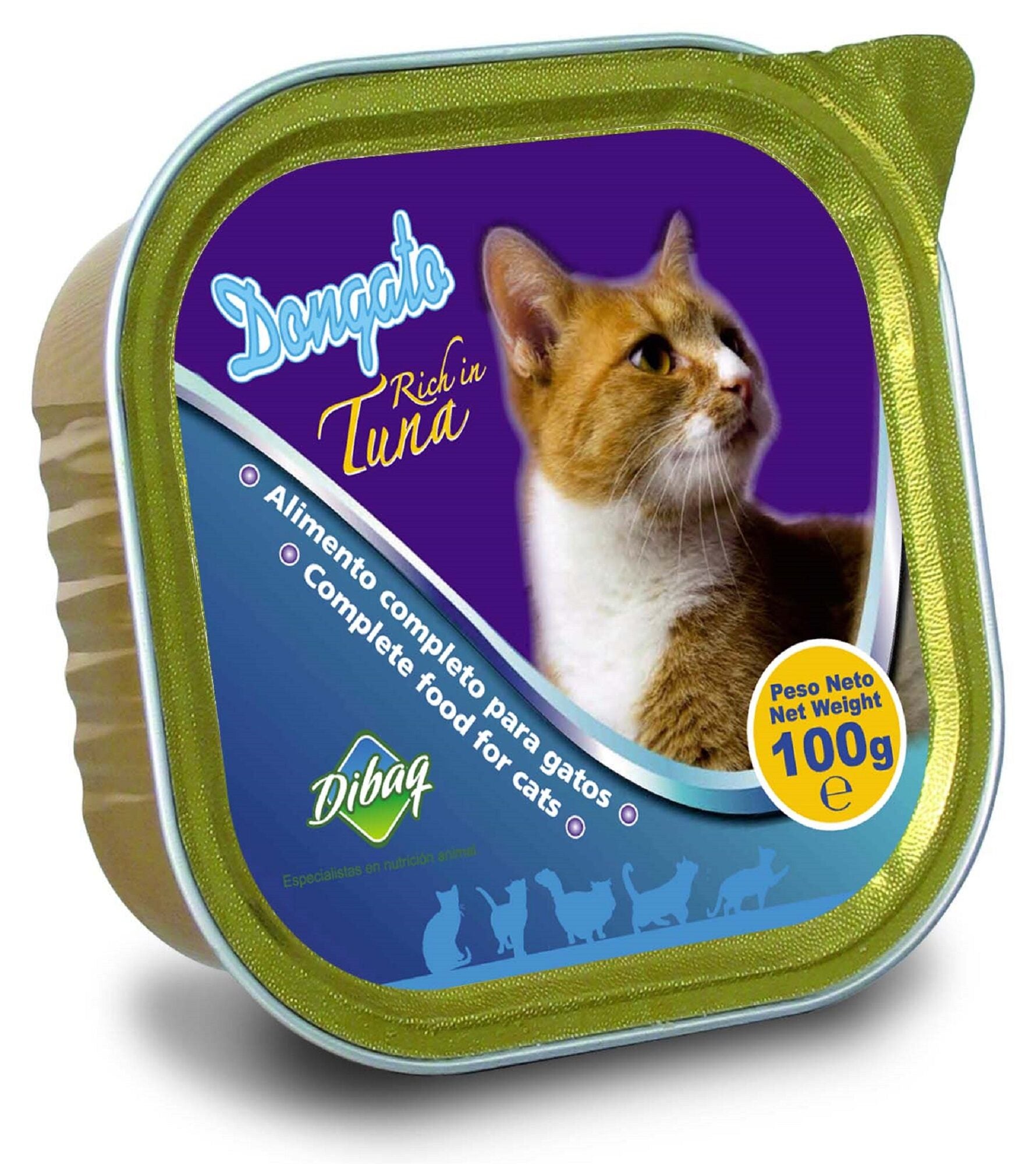 Comida húmeda gato atún tarrina Dongato 100g