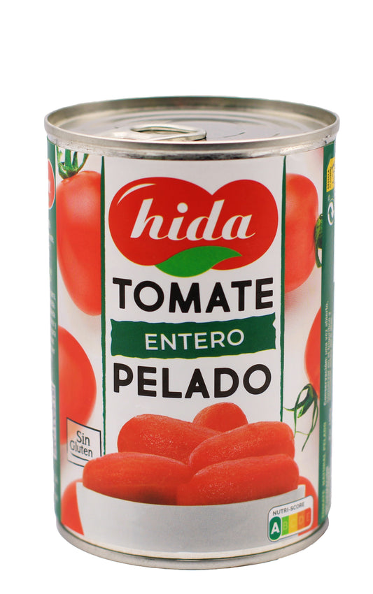 Tomate natural entero pelado lata Hida 390g La Despensa