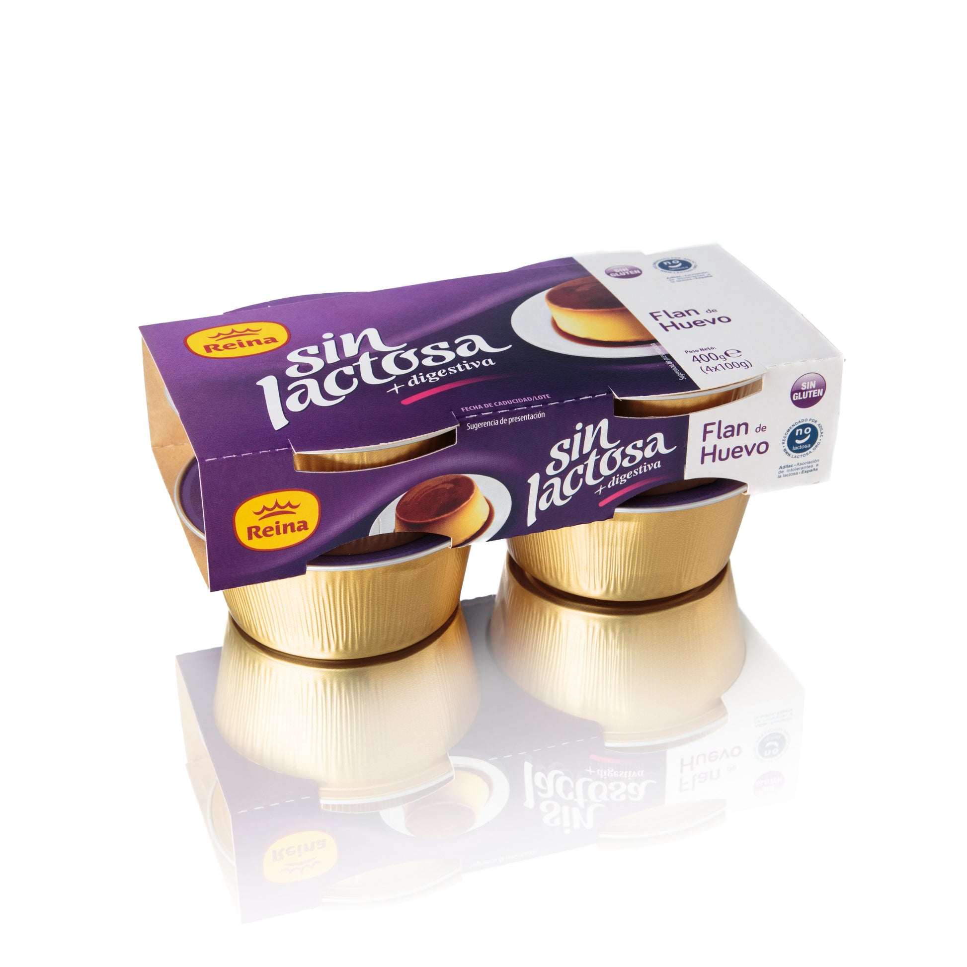 Flan huevo s/lactosa Reina p4 100g/u