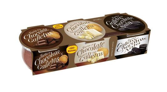 Surtido tartas 3 sabor chocolat y gallet Reina p3 170g/u La Despensa