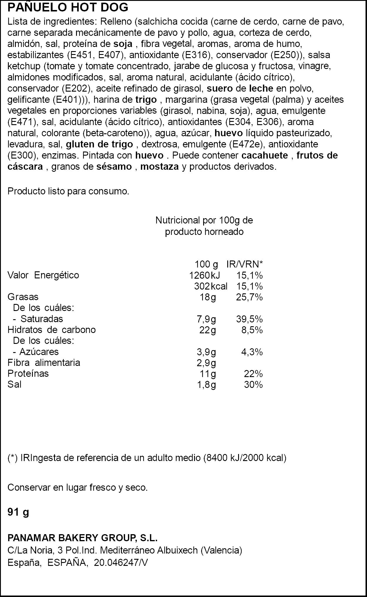 PAÑUELO HOT DOG 91G
