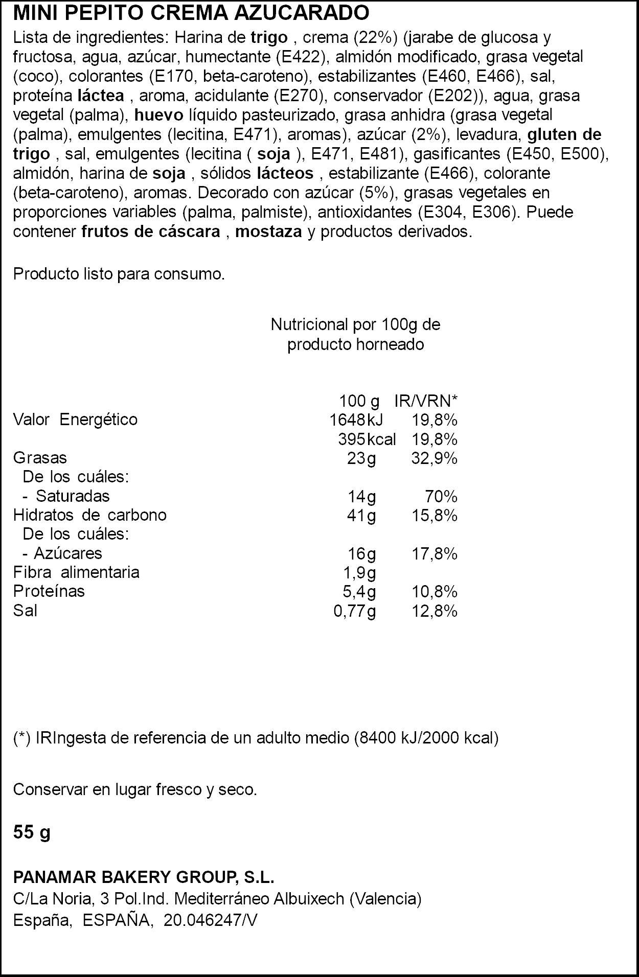 MINI PEPITO CREMA AZUCARADO 55G