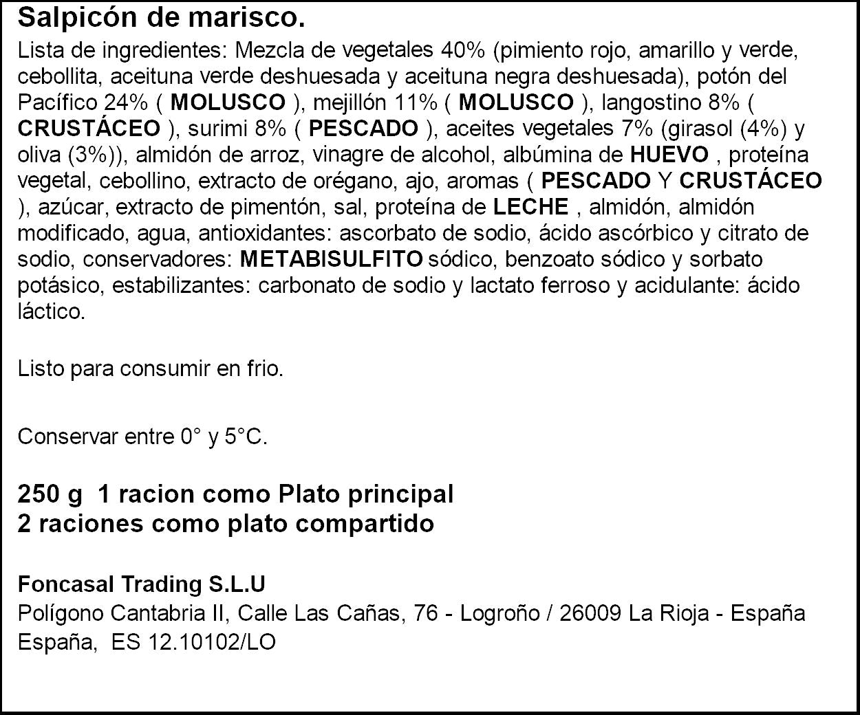 Salpicón marisco Nuchar 250g