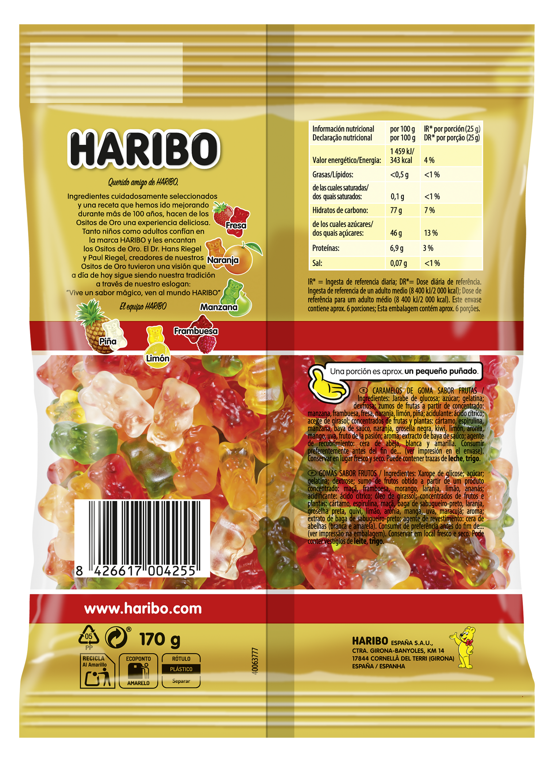Gominolas ositos de oro Haribo 150g
