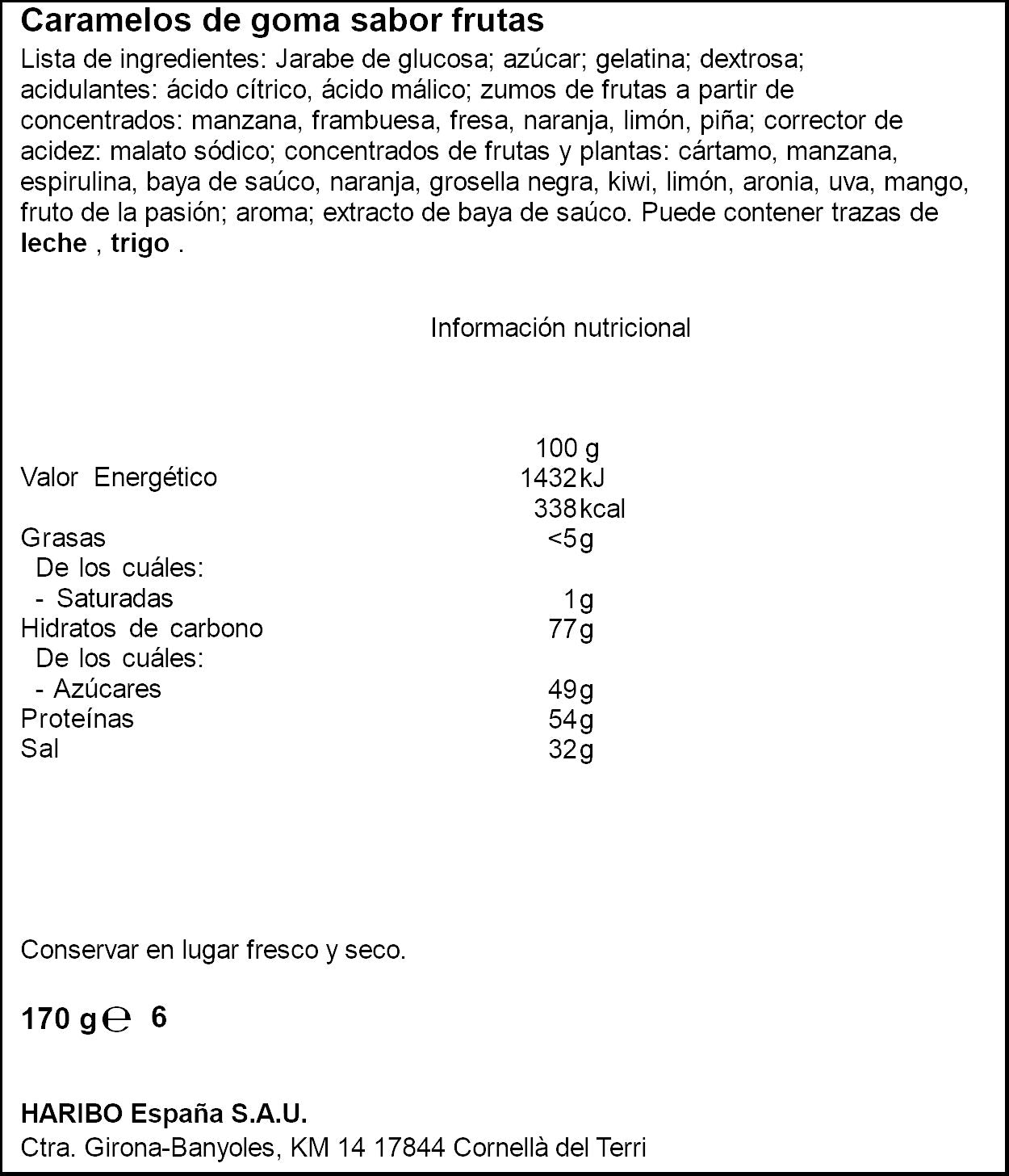 Gominolas ositos oro pica pica Haribo 150g