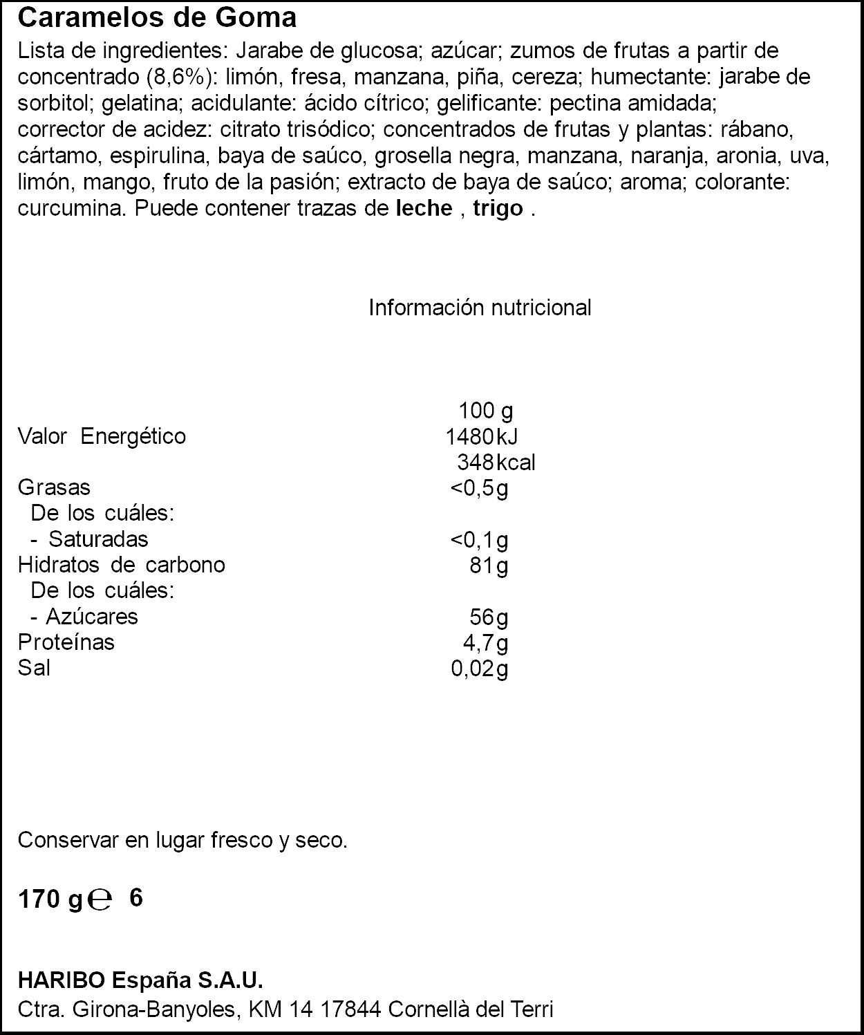 Gominolas favoritos Haribo 150g