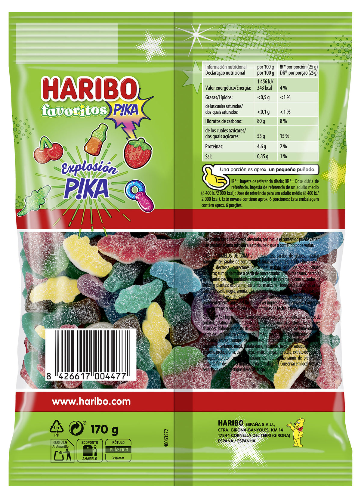 Gominolas favoritos pica Haribo 150g