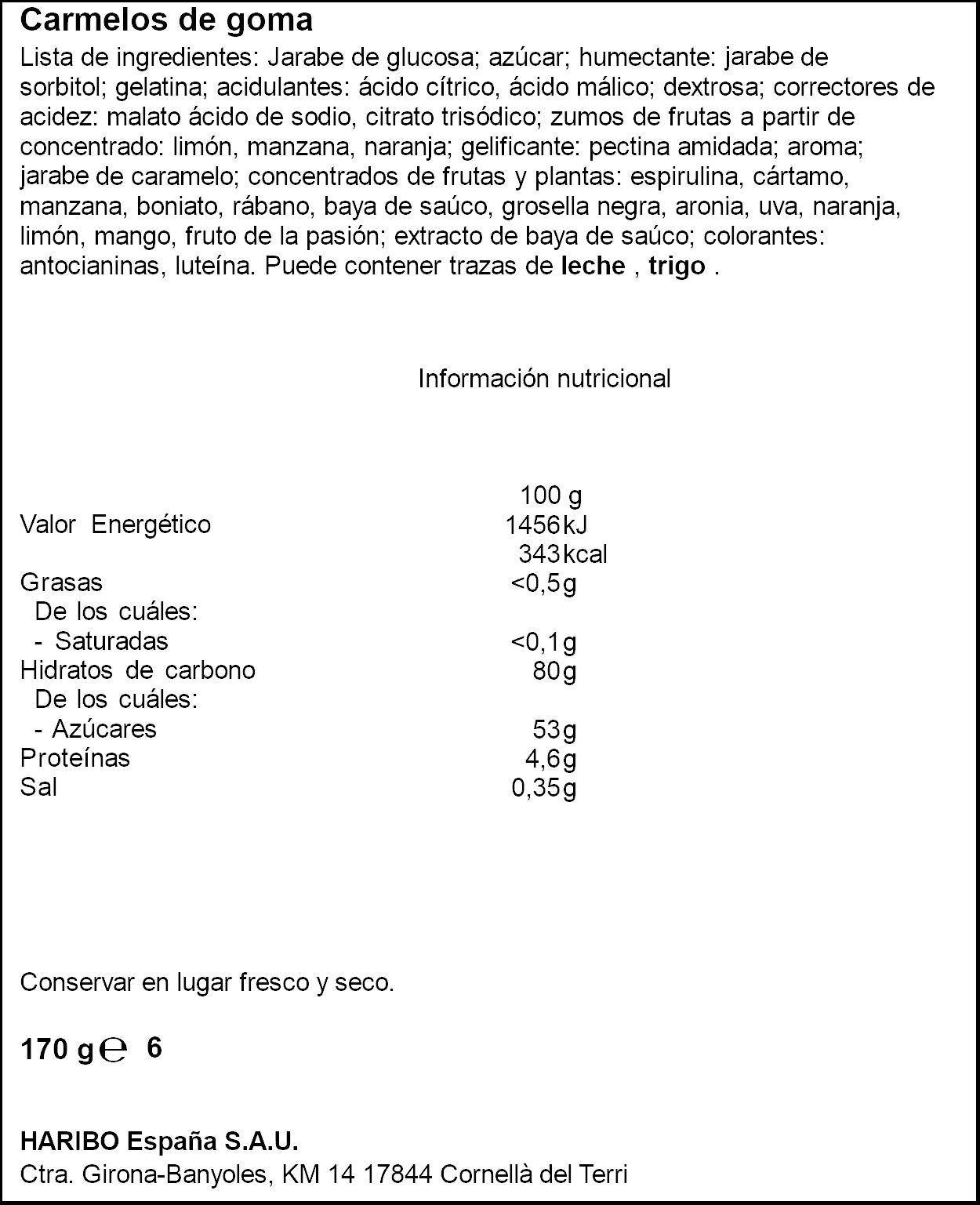 Gominolas favoritos pica Haribo 150g