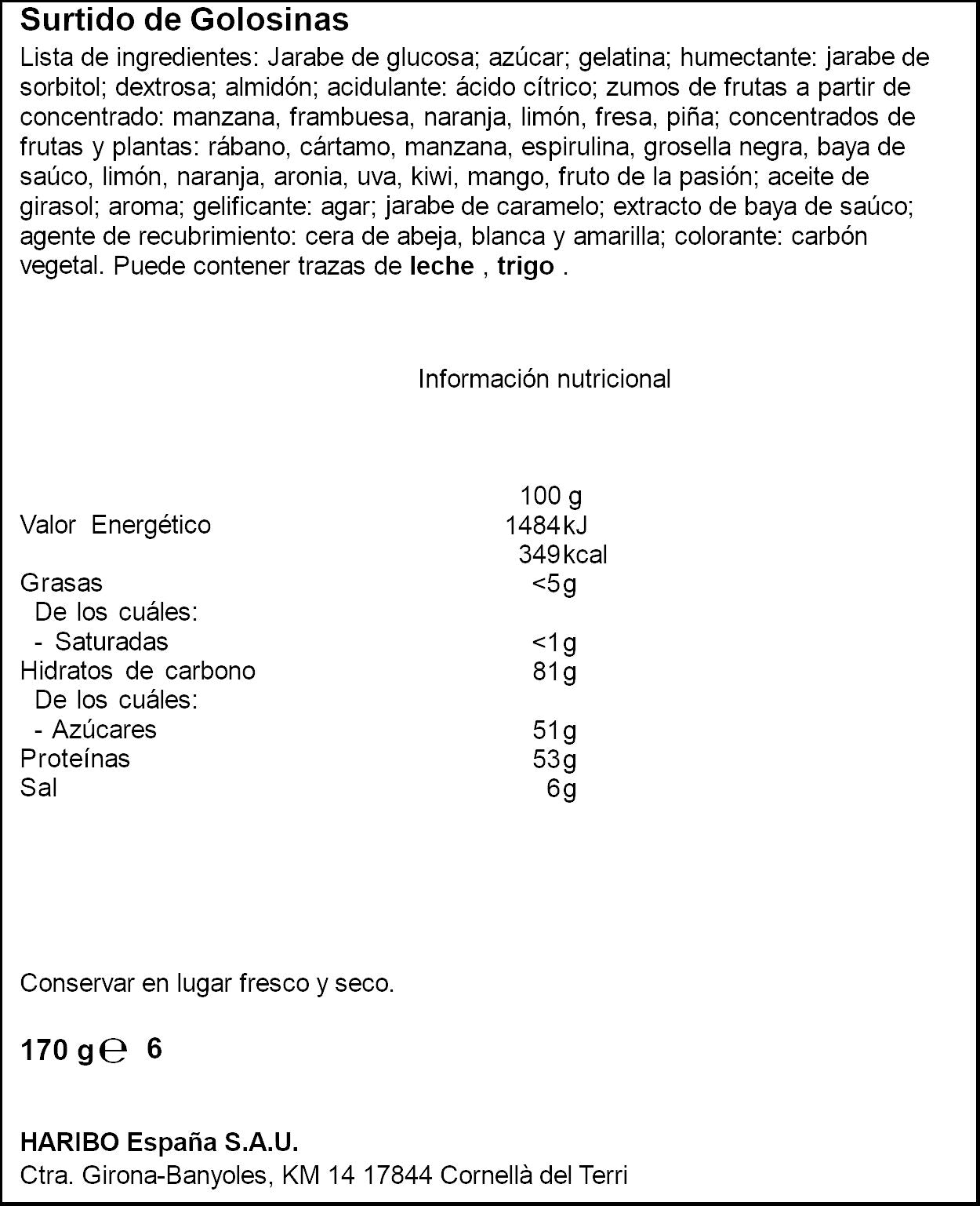 Gominolas favoritos classic Haribo 150g