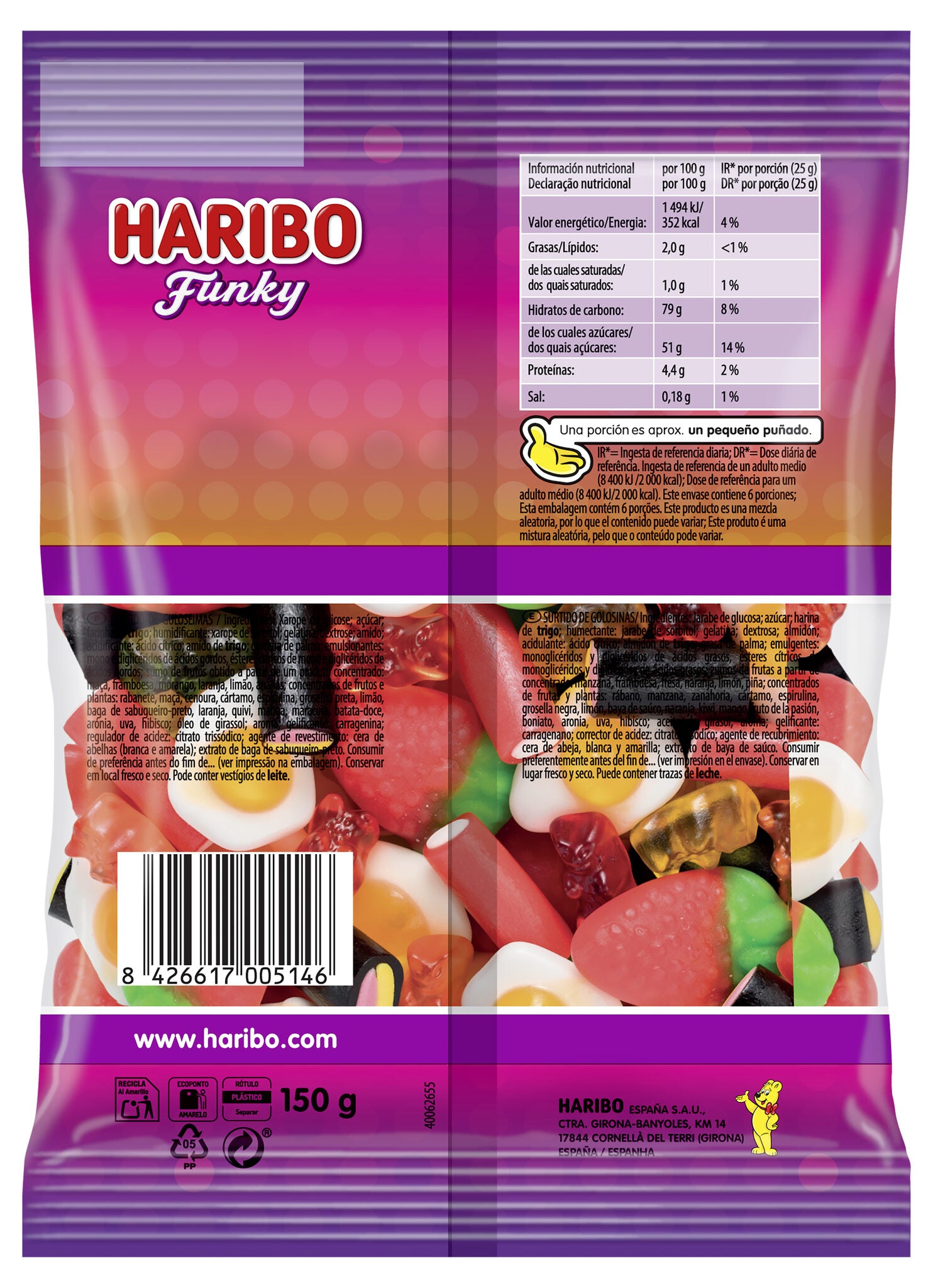 Gominolas funky mix Haribo 150g