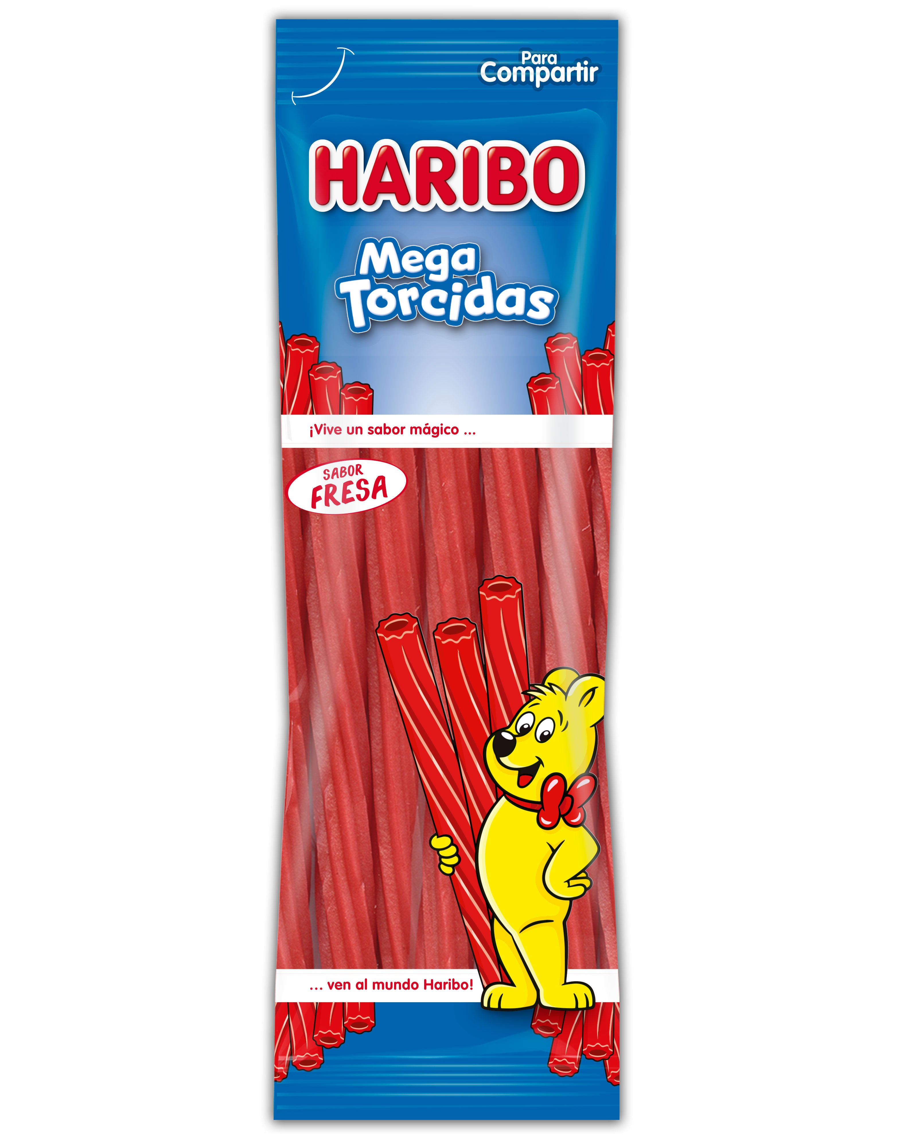 Regalices mega torcidas de fresa Haribo 200g