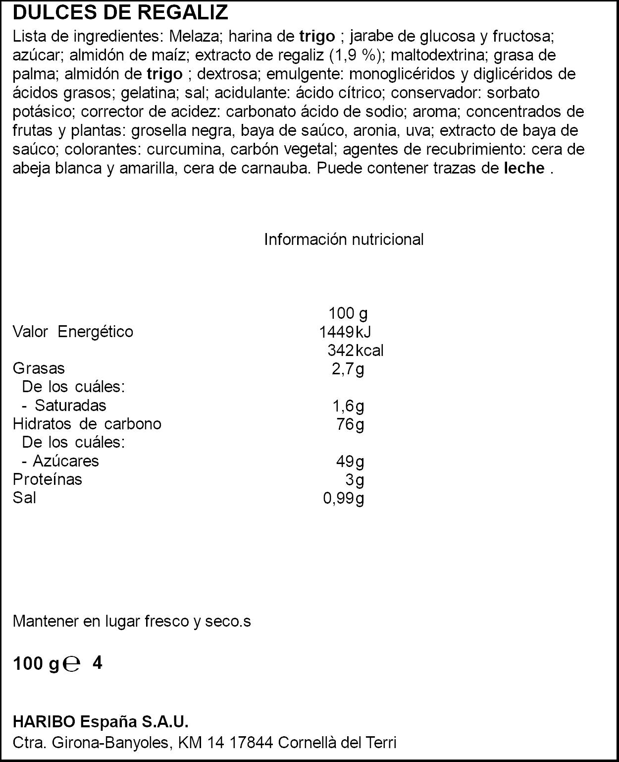 Golosinas back edition Haribo 100g