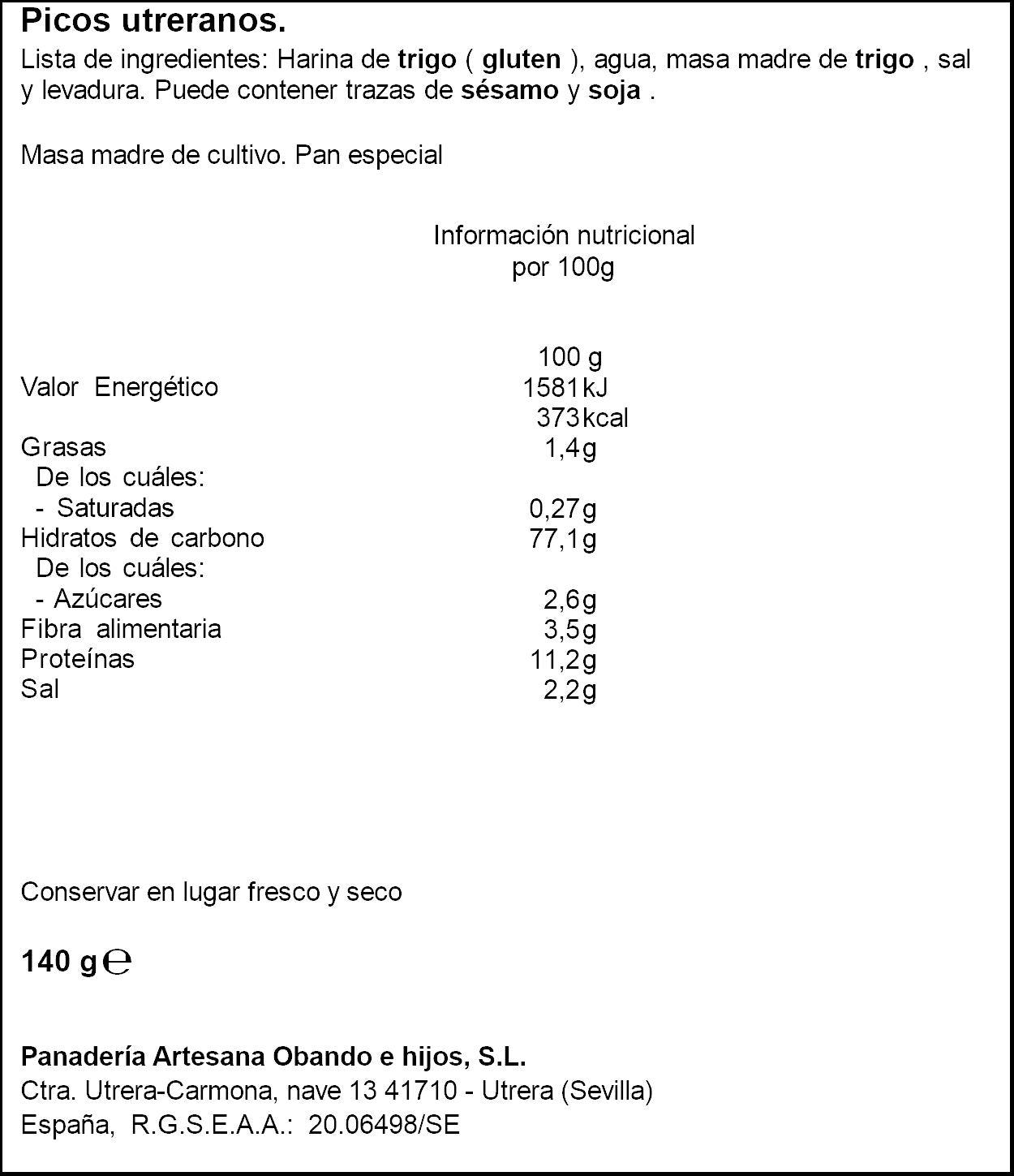 Picos utreranos Obando 140g