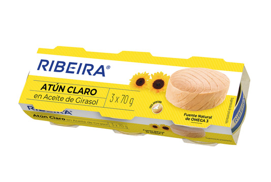 Atun claro aceite girasol Ribeira p3 52g escurr La Despensa