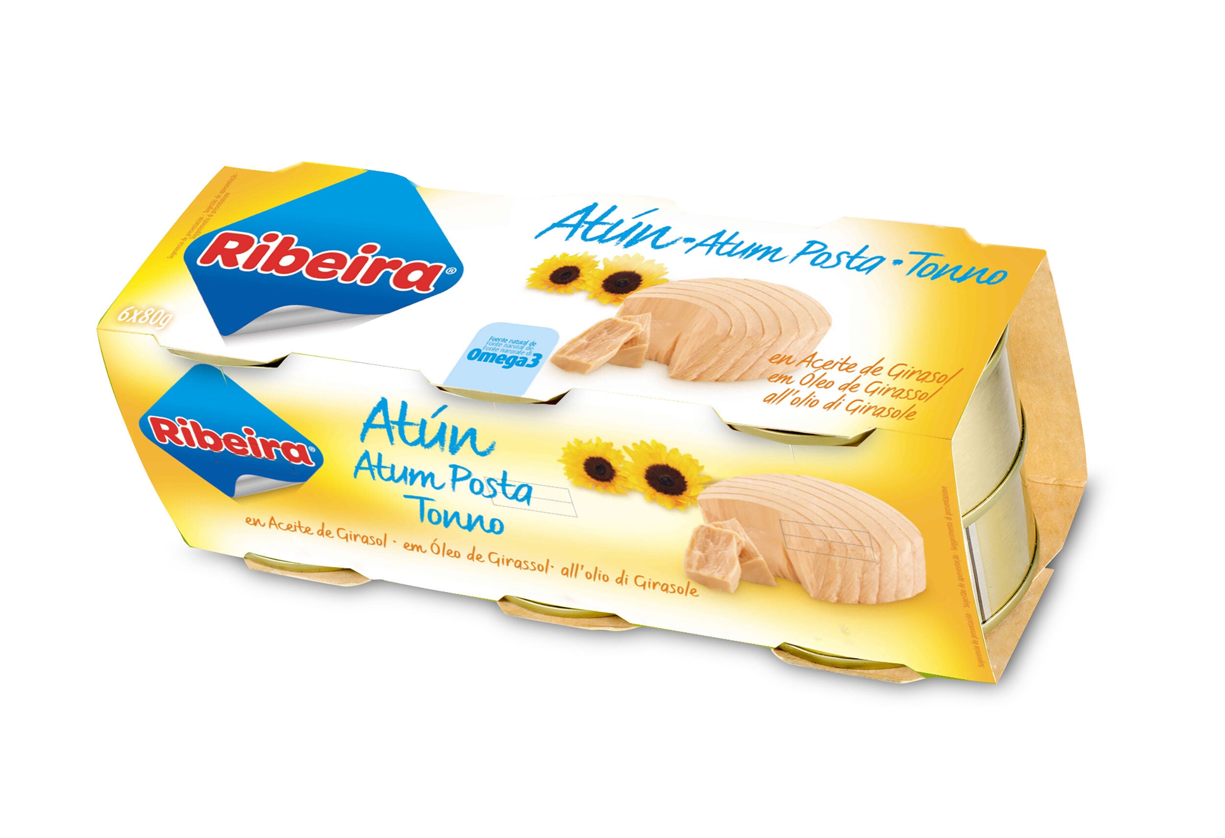 Atun aceite girasol lata Ribeira p6 52g/u escurr