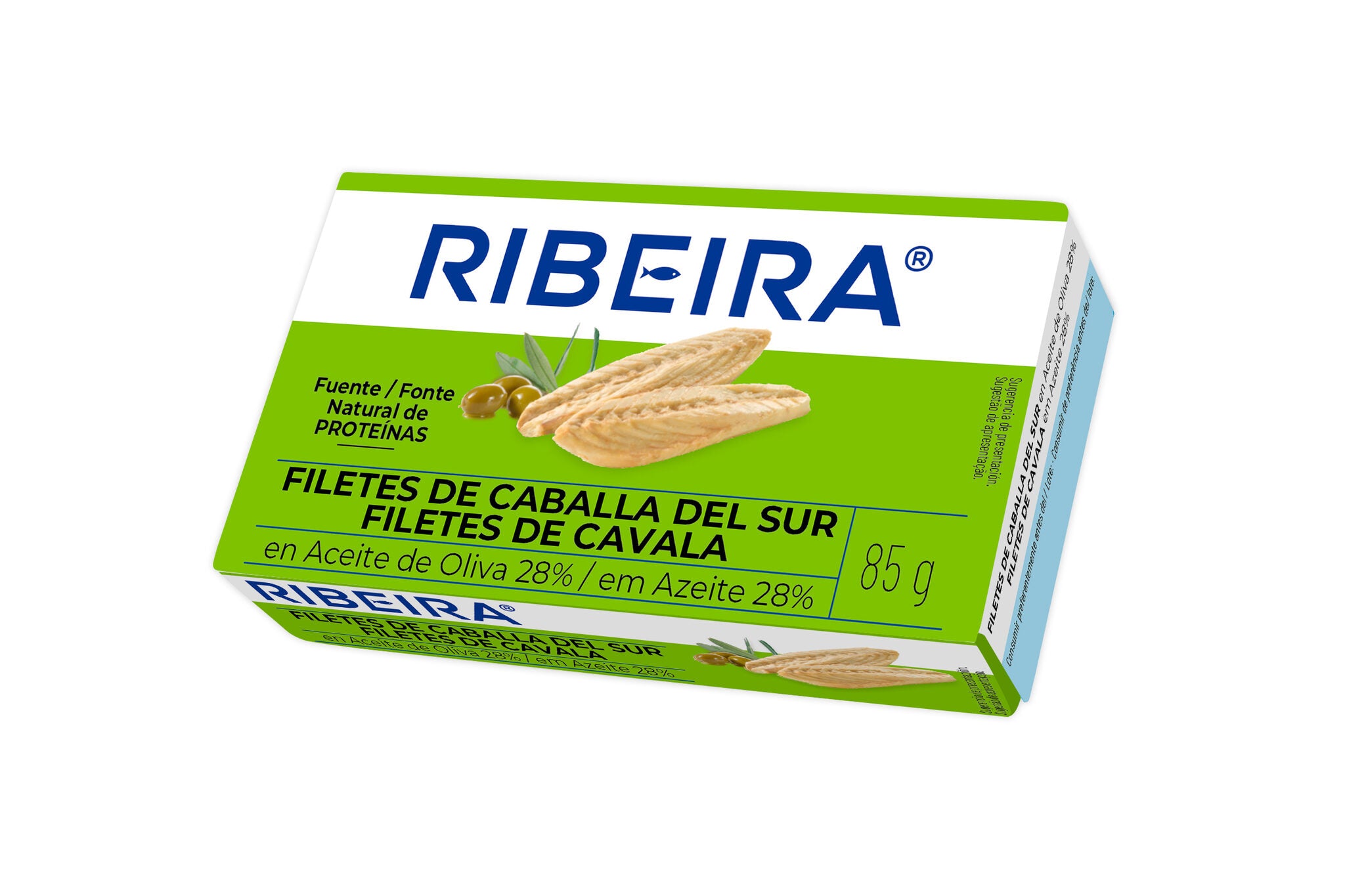 Filetes caballa aceite de oliva rr-90 lata Ribeira 60g escurr