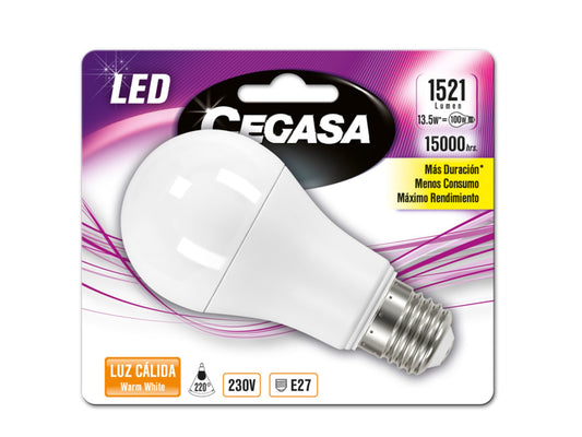 Bombilla led luz cálida 14.5w standard e27 Cegasa 1u La Despensa