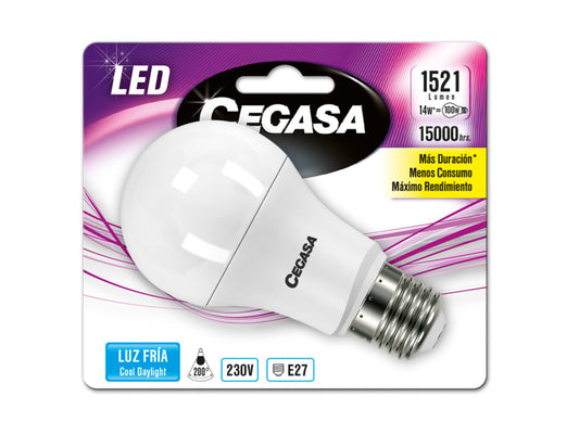 Bombilla led luz fría 14.5w standard e27 Cegasa 1u La Despensa