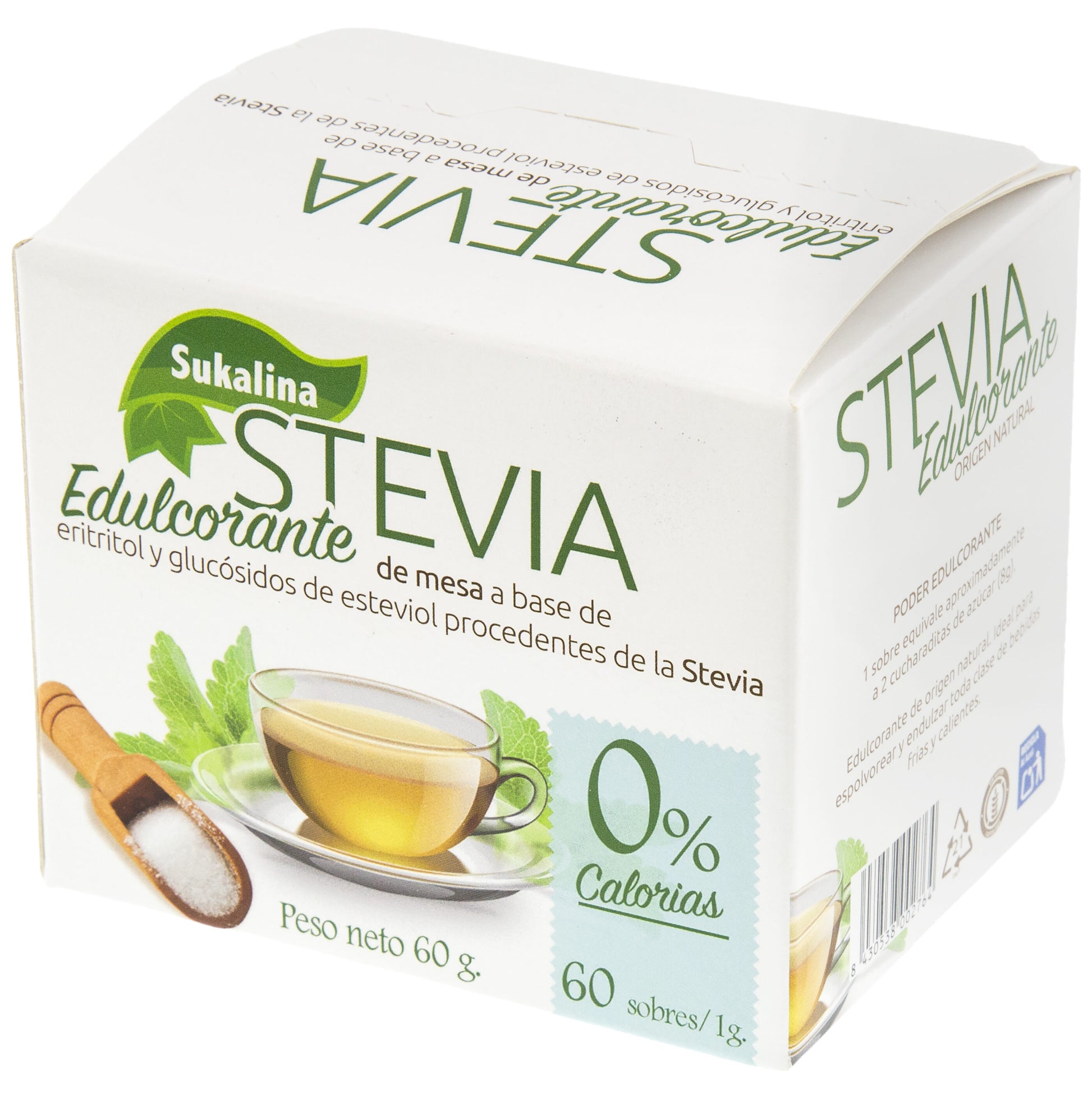 Edulcorante stevia sobres Sukalina p60 1g/u