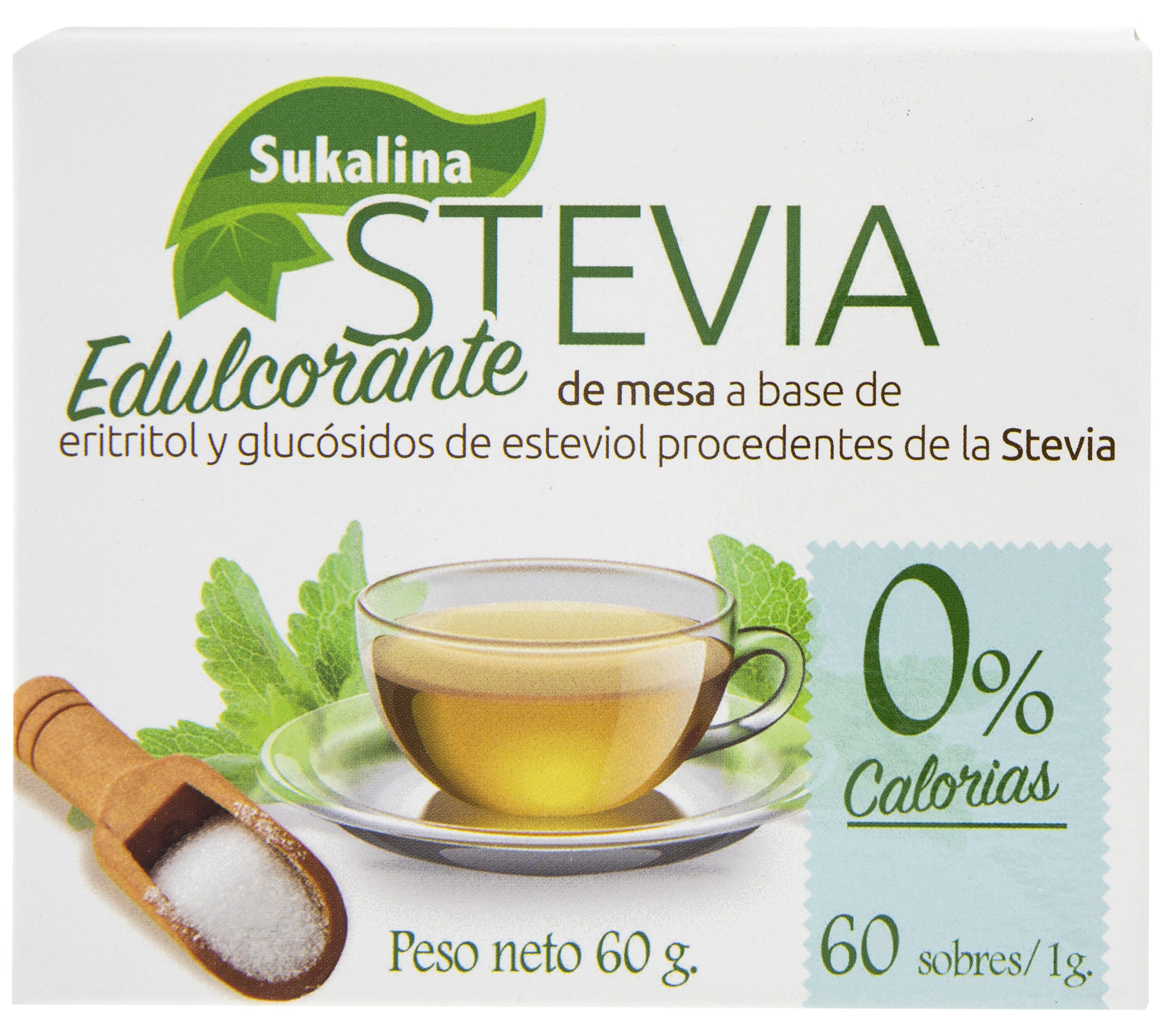 Edulcorante stevia sobres Sukalina p60 1g/u