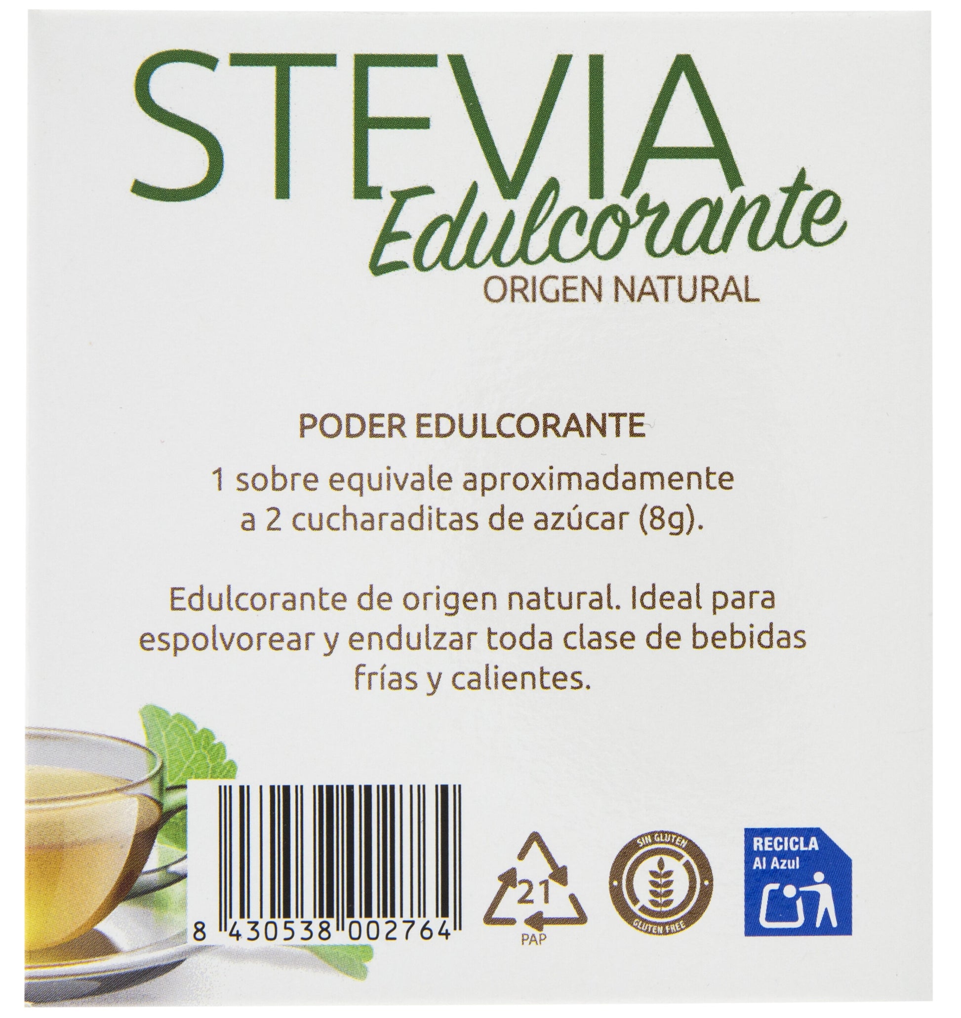 Edulcorante stevia sobres Sukalina p60 1g/u
