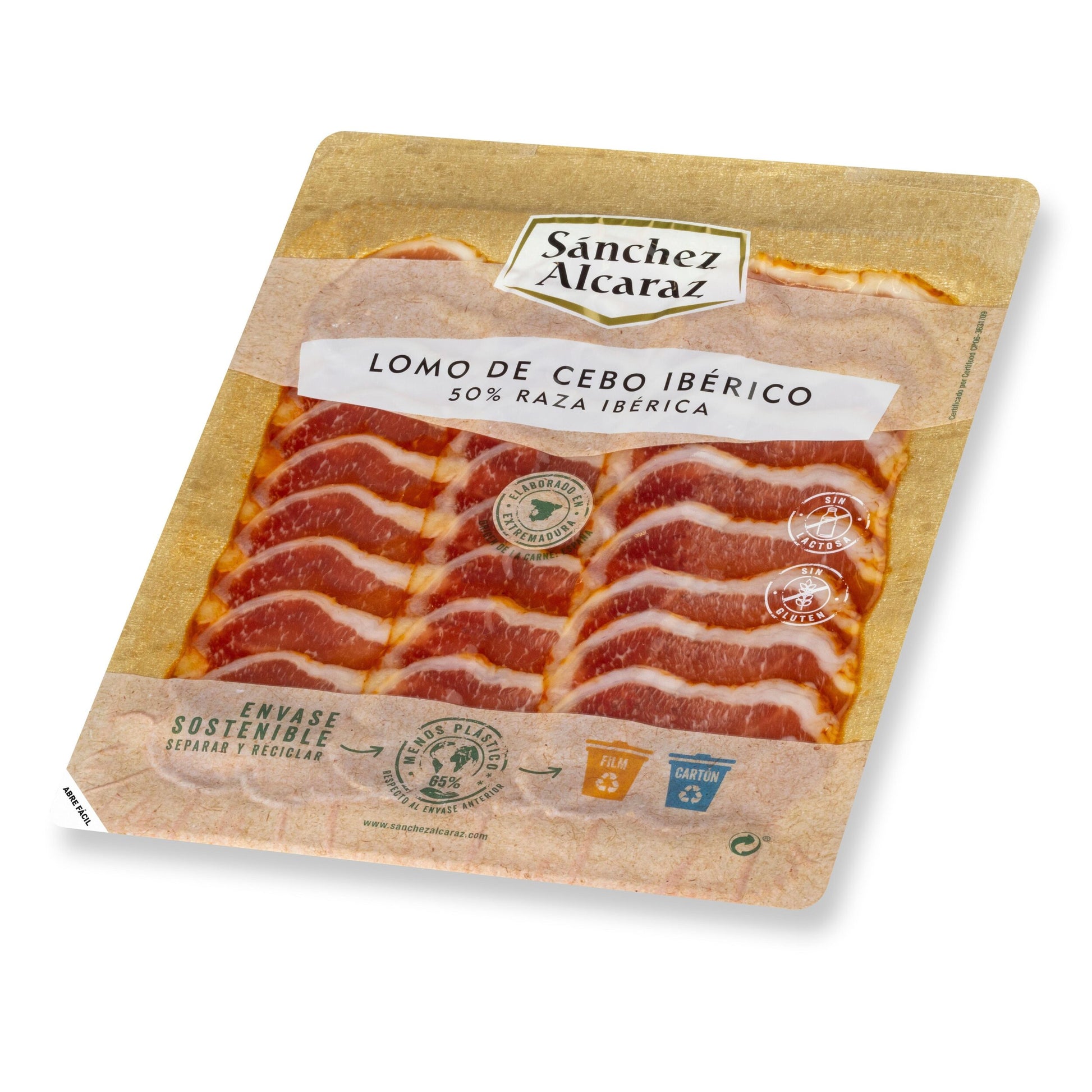 Lomo cebo iberico 50% raza iberica lonchas Sánchez Alcaraz 100g