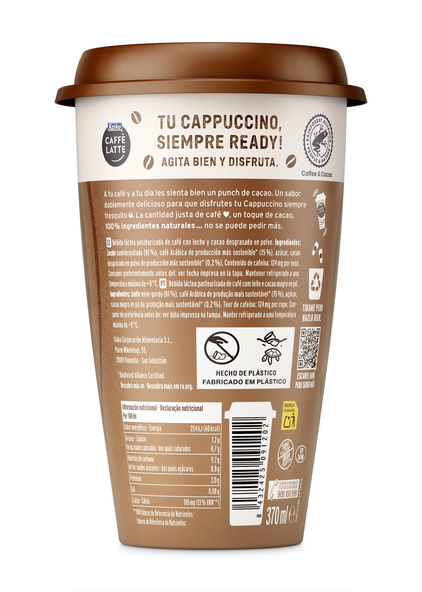 Café latte capucchino mr big Kaiku 370ml