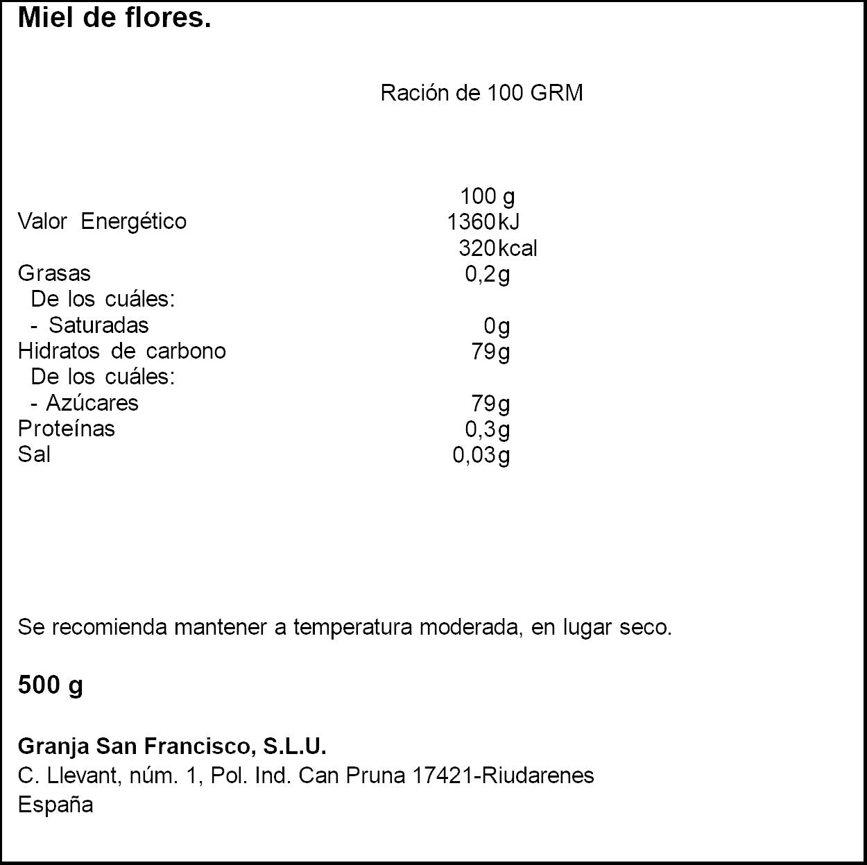 Miel dosificador granja San francisco 500g