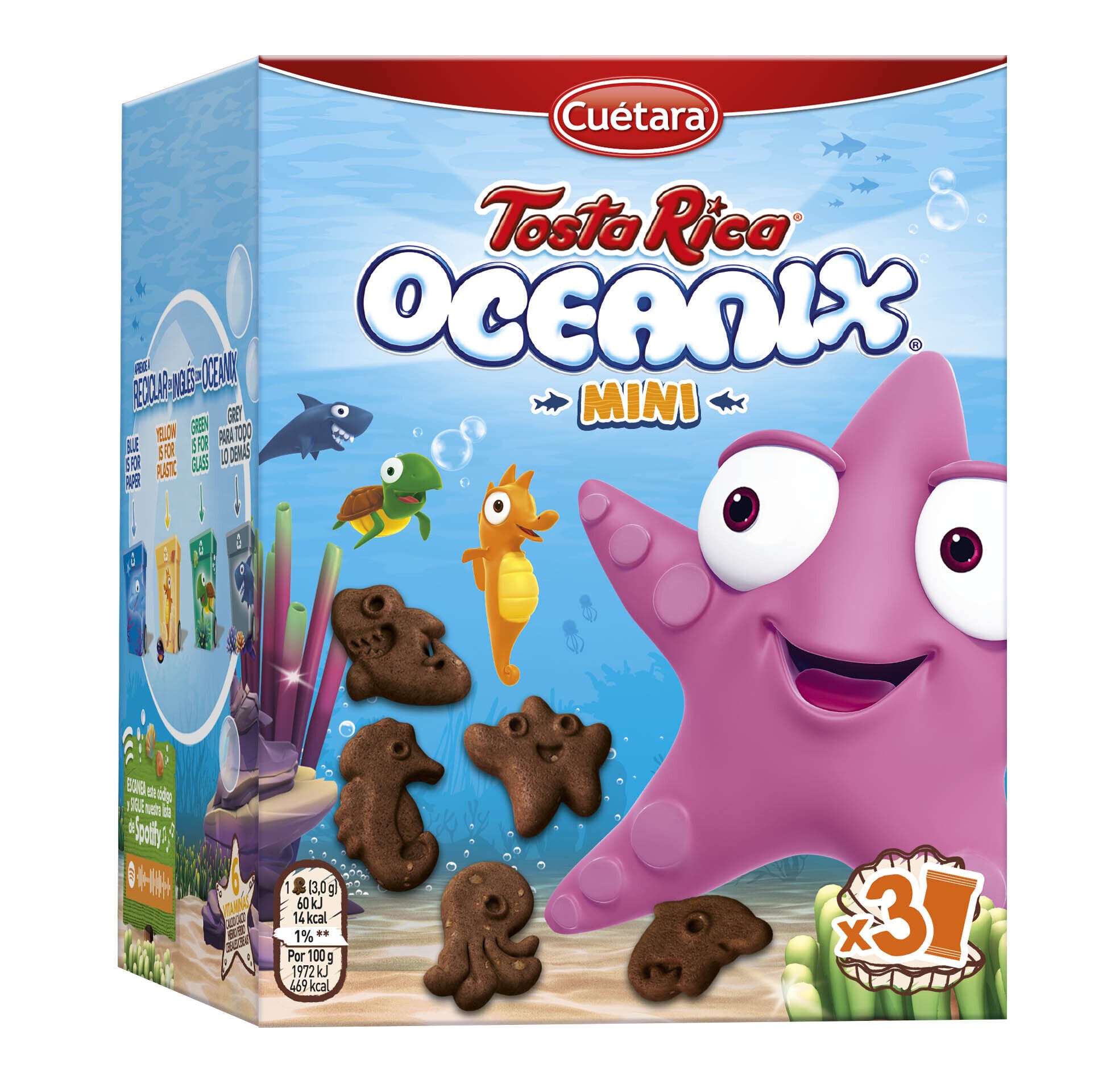 Galleta tostada tostarrica oceanix mini Cuétara 120g