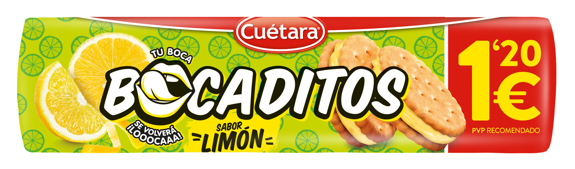 Galleta rellena bocaditos limon Cuétara 150g