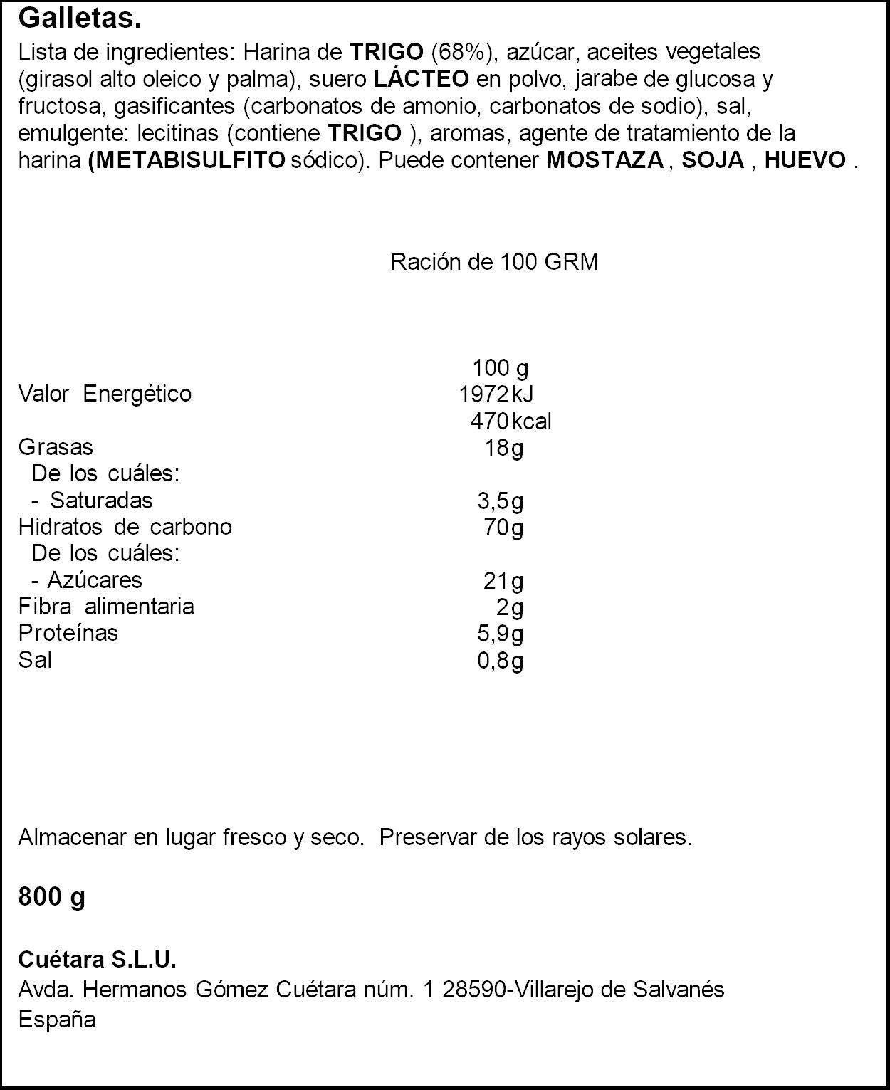 Galleta maria Cuétara oro Cuétara 600+33%gratis