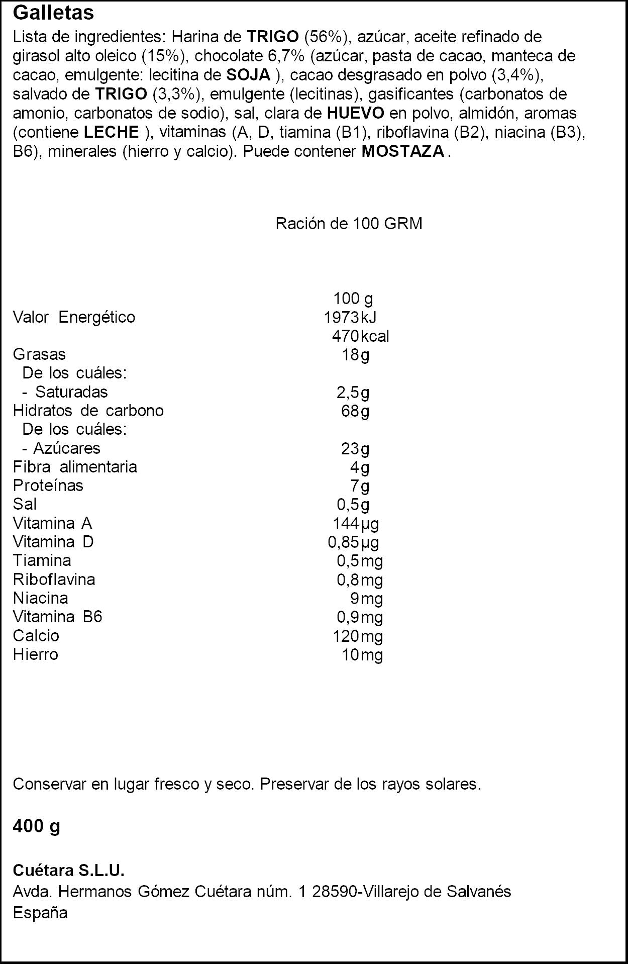 Galleta oceanix Cuétara 400g