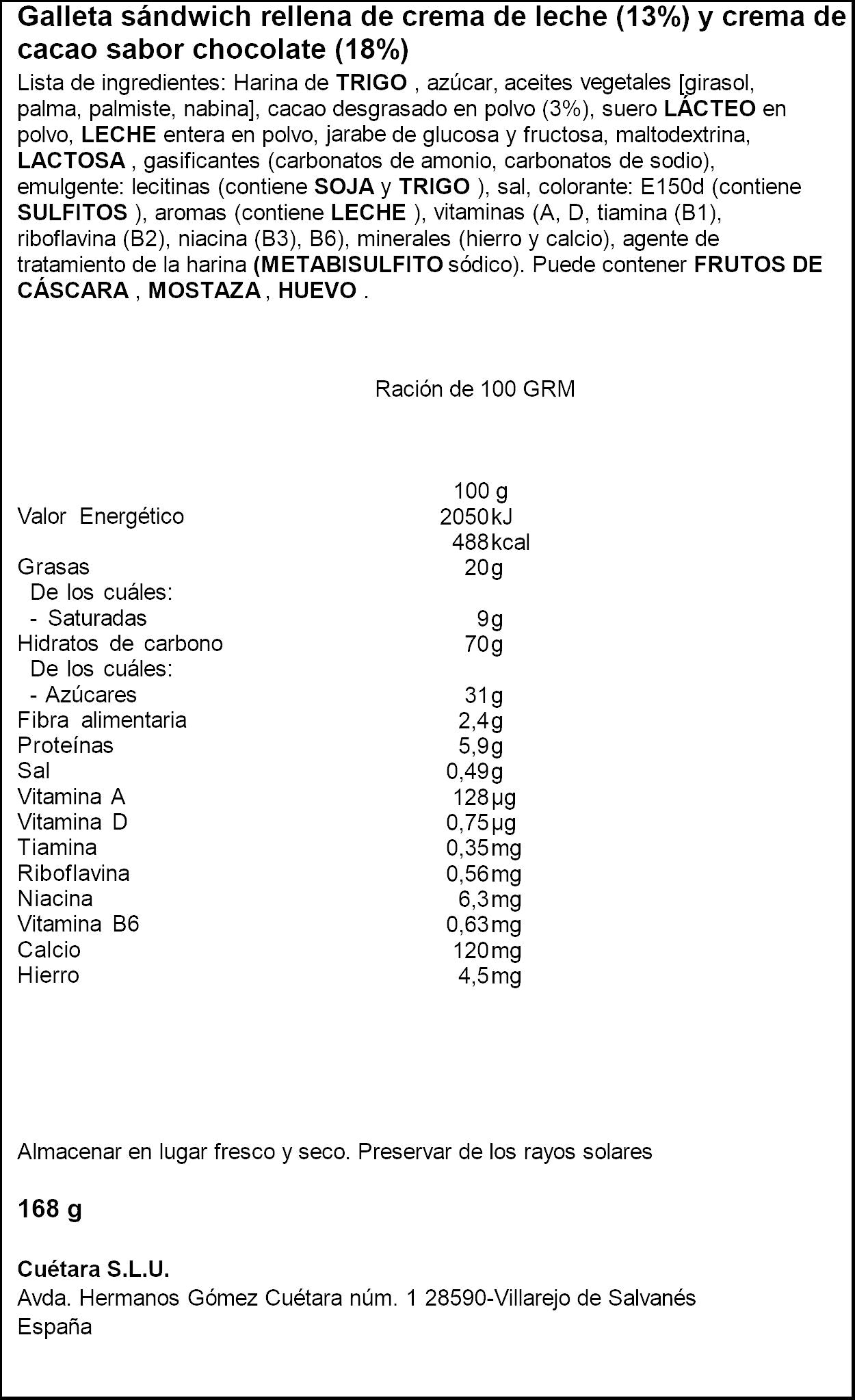 Galleta tostada tostarrica chocoguay Cuétara 144g + 24g