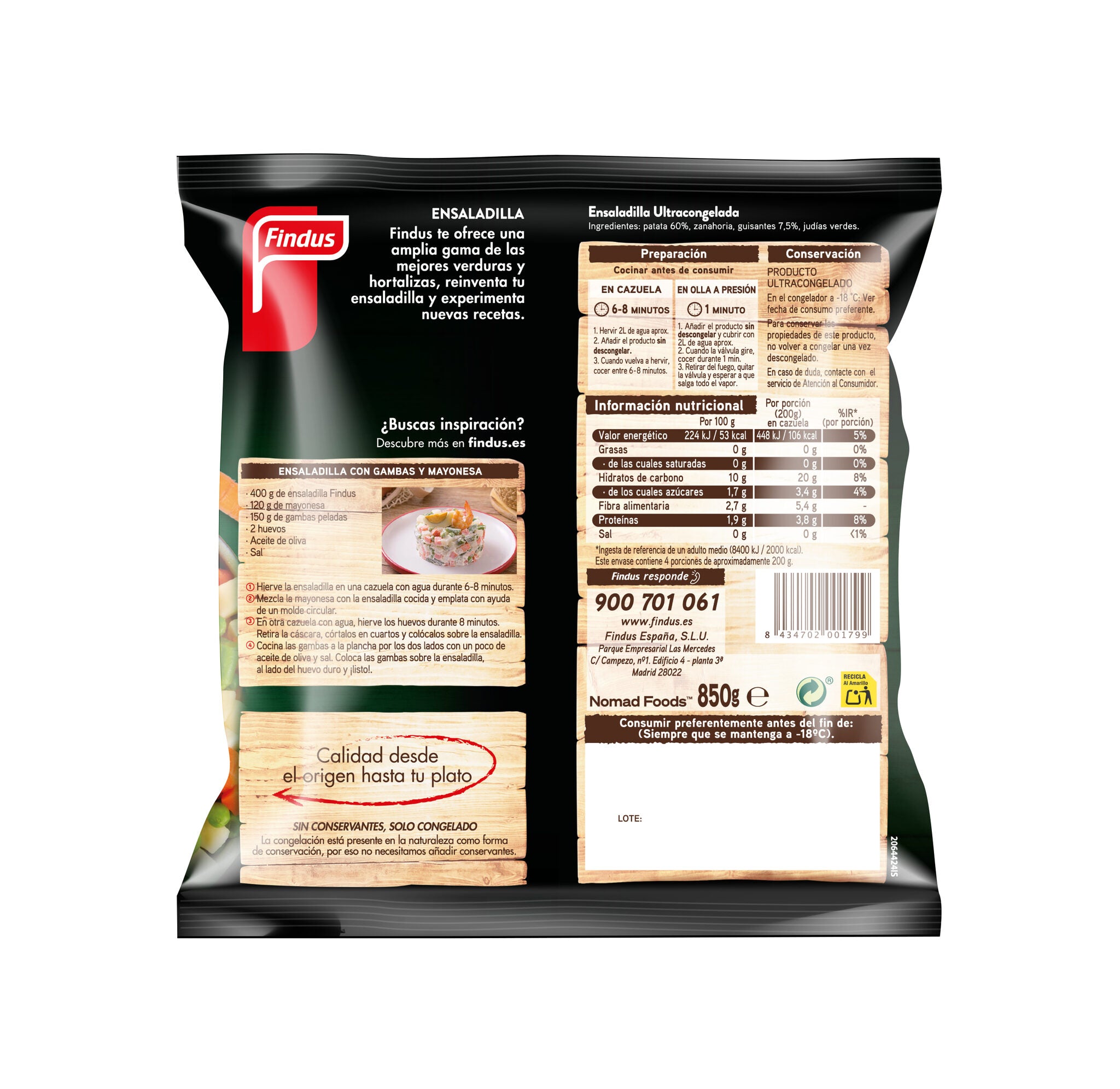 Ensaladilla  Findus 800g