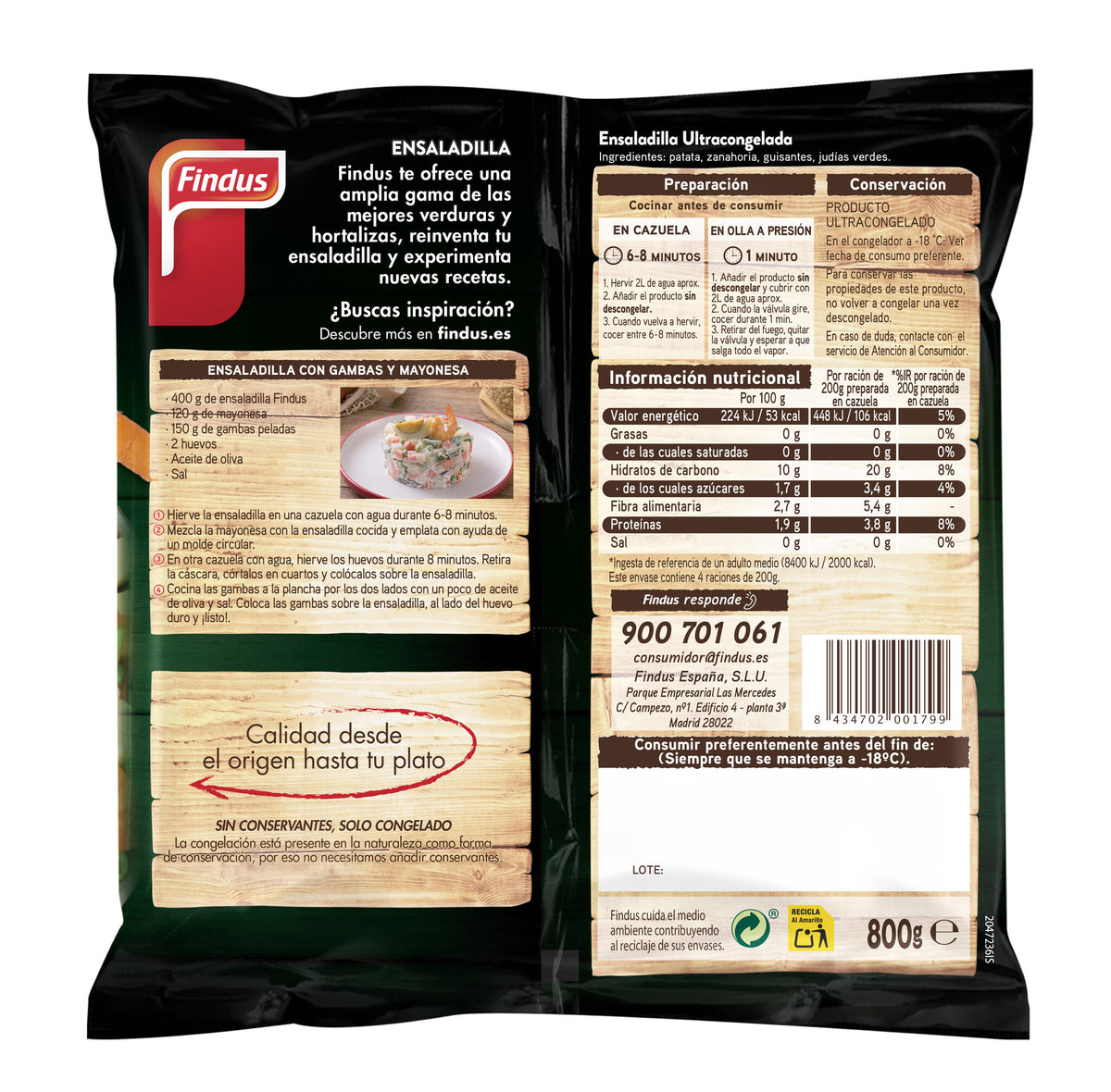 Ensaladilla  Findus 800g