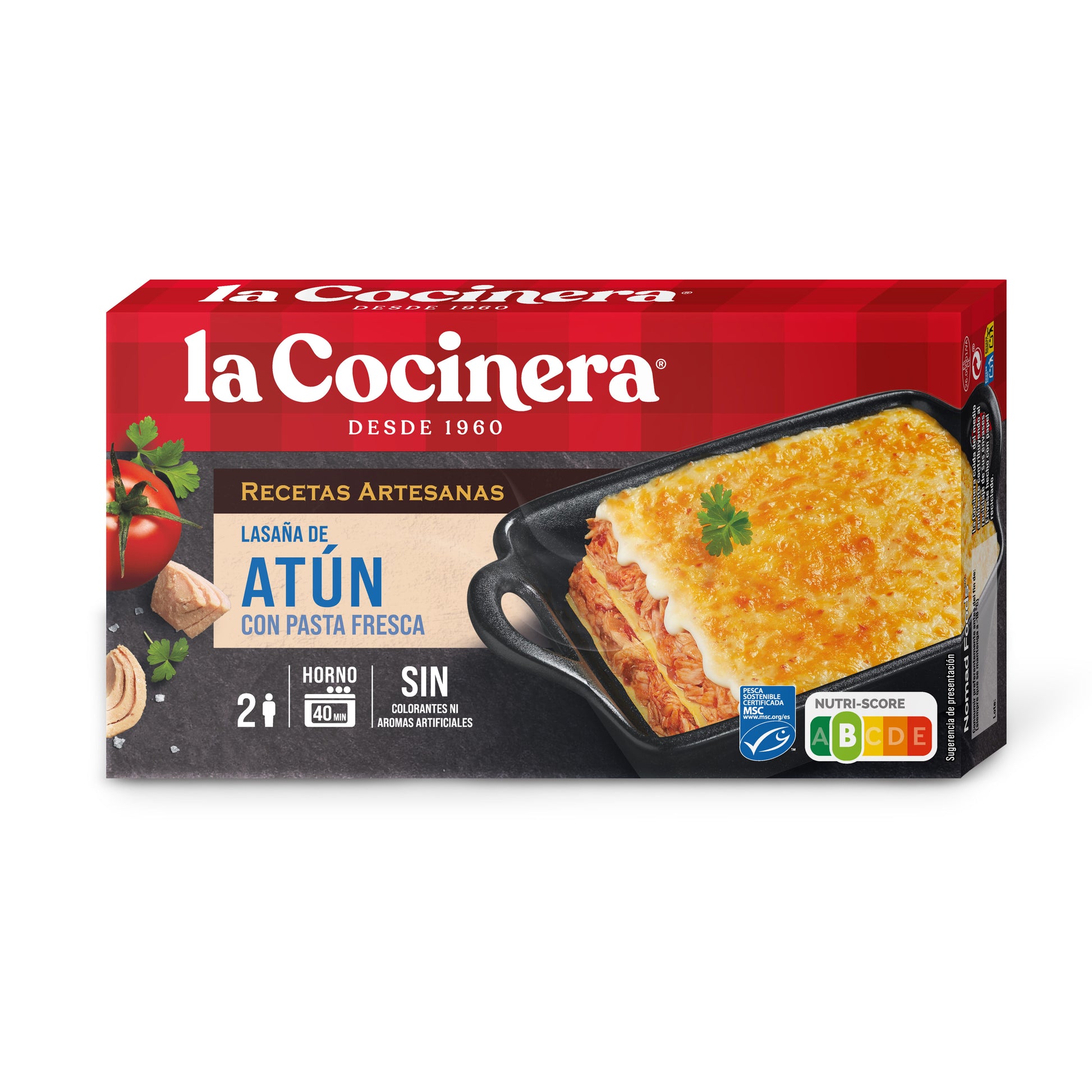 Lasaña atun Cocinera 500g