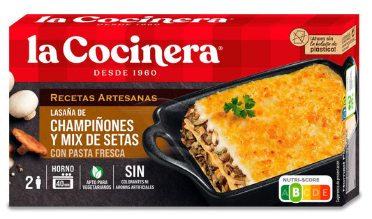 Lasaña champiñion boletus Cocinera 500g La Despensa