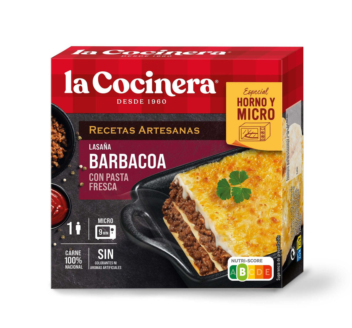 Lasaña barbacoa La cocinera 280g