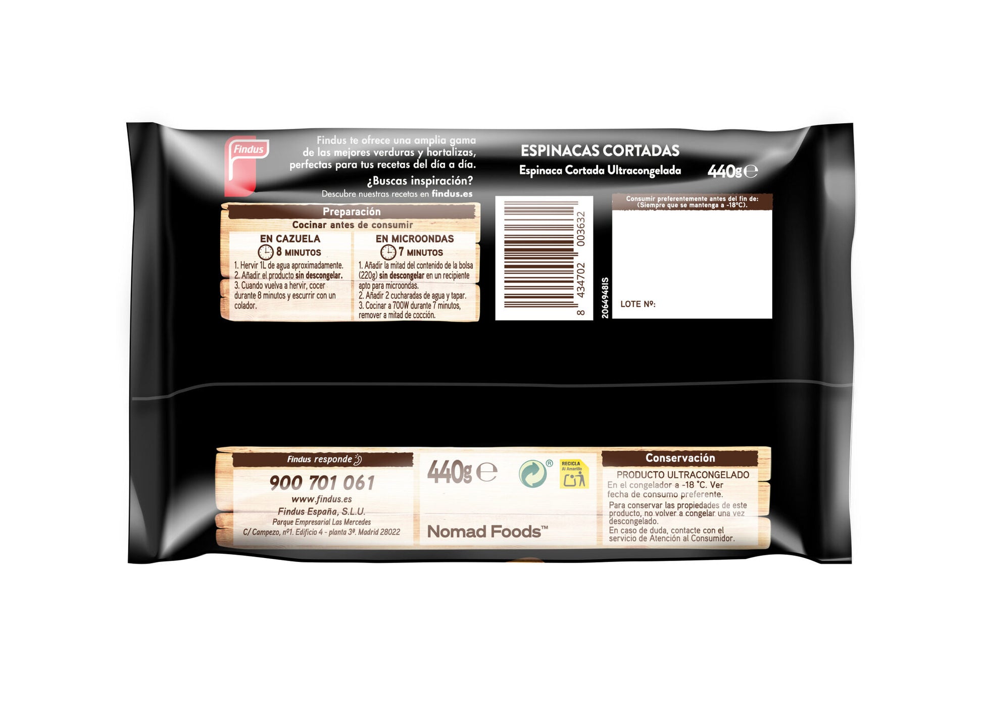 ESPINACA CORTADA FINDUS 400G