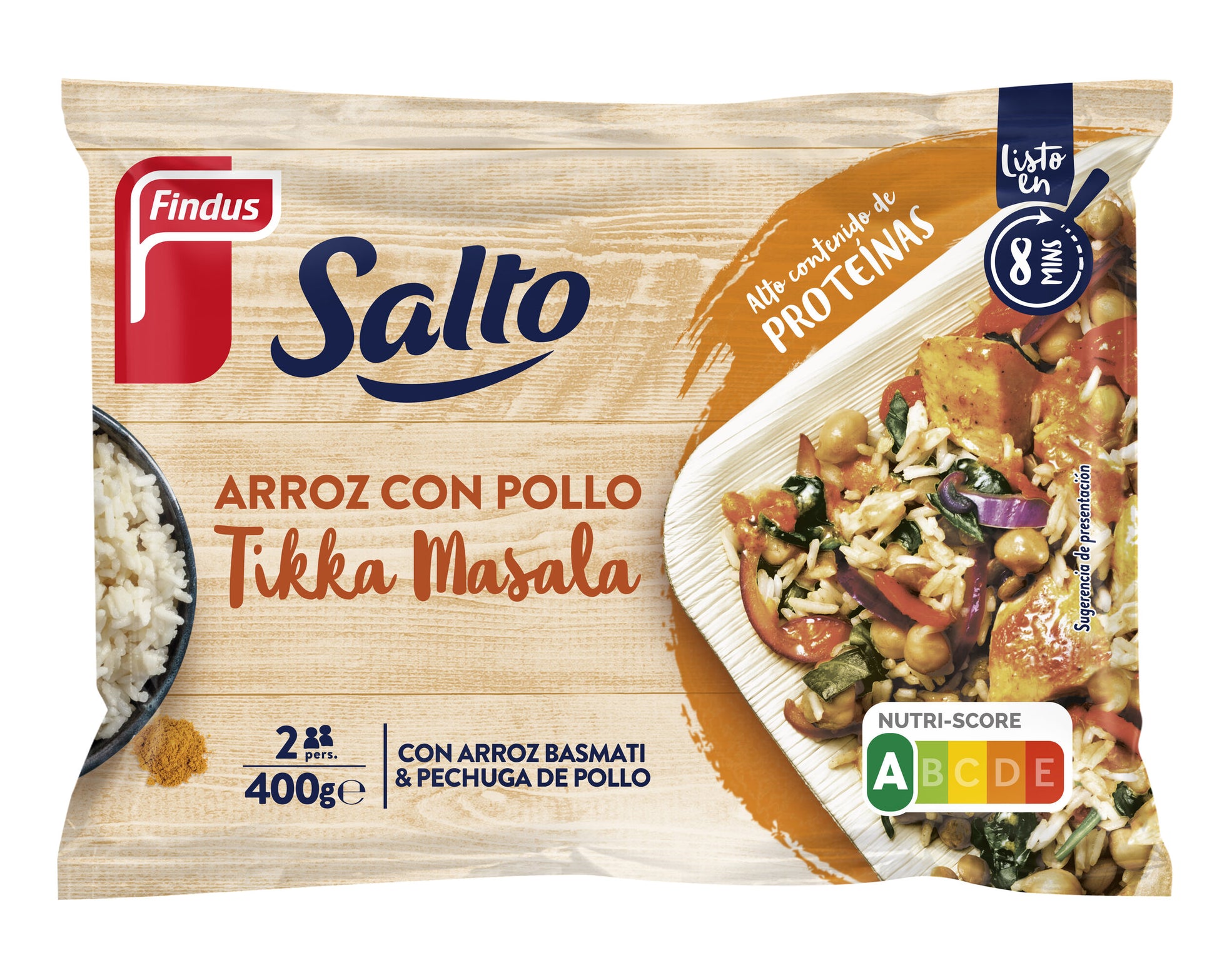 Arroz pollo tikka masala Findus 400g