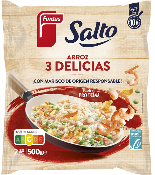 Arroz tres delicias  salto Findus 500g La Despensa